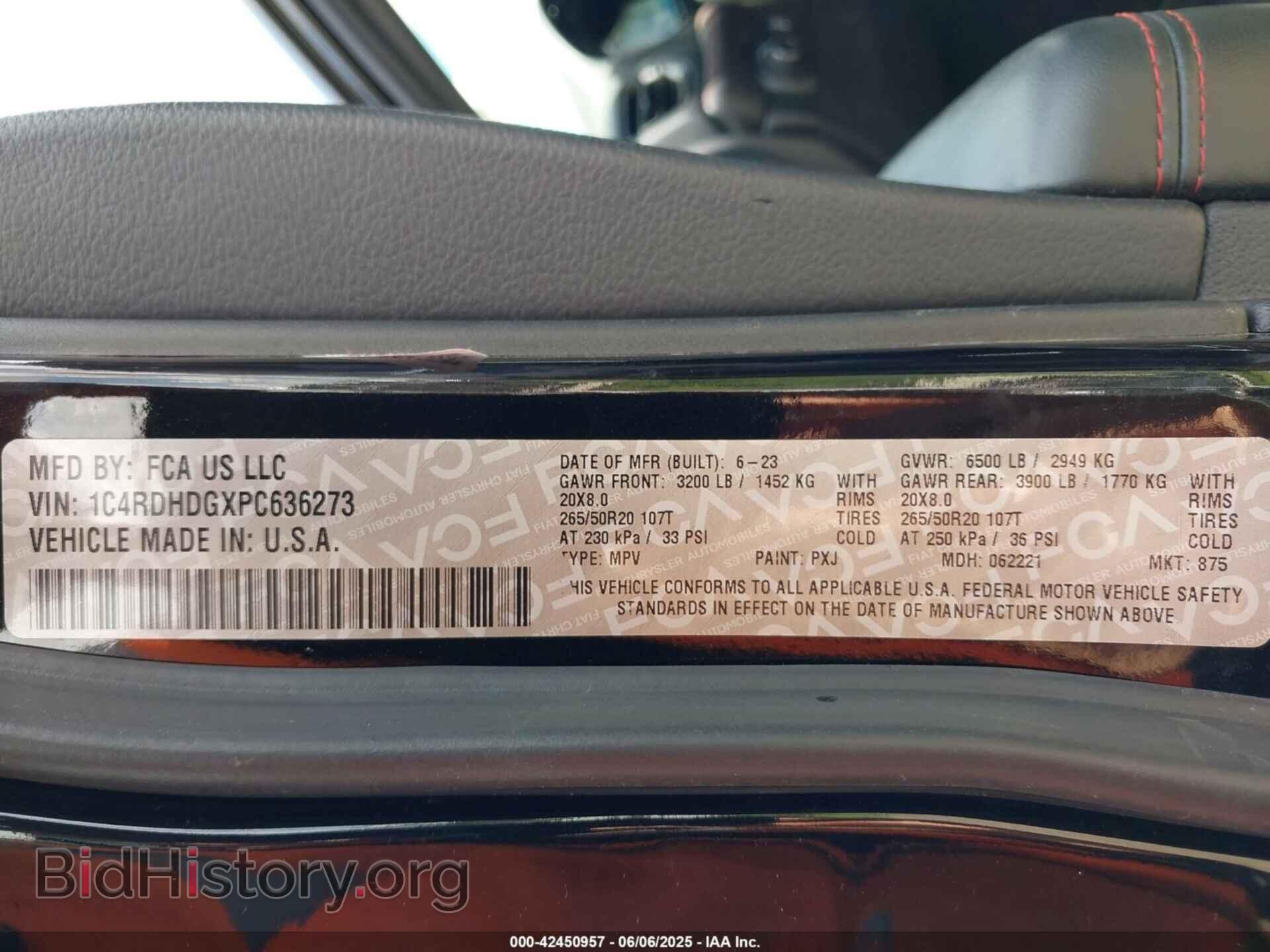 2023 DODGE DURANGO - VIN: 1C4RDHDGXPC636273 - Фото 9