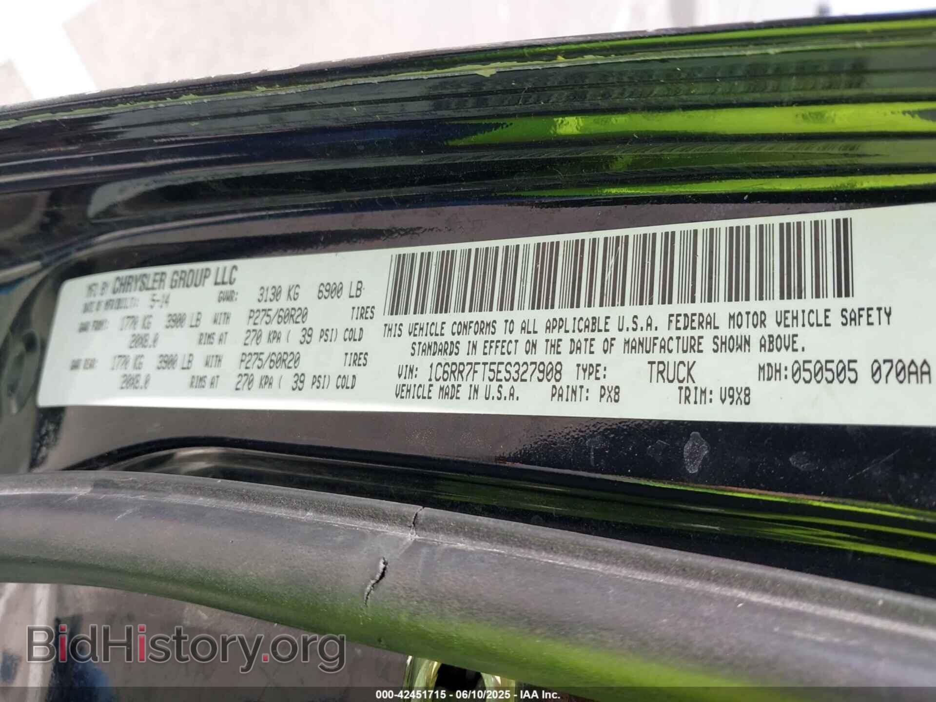 2014 RAM 1500 - VIN: 1C6RR7FT5ES327908 - Photo 9