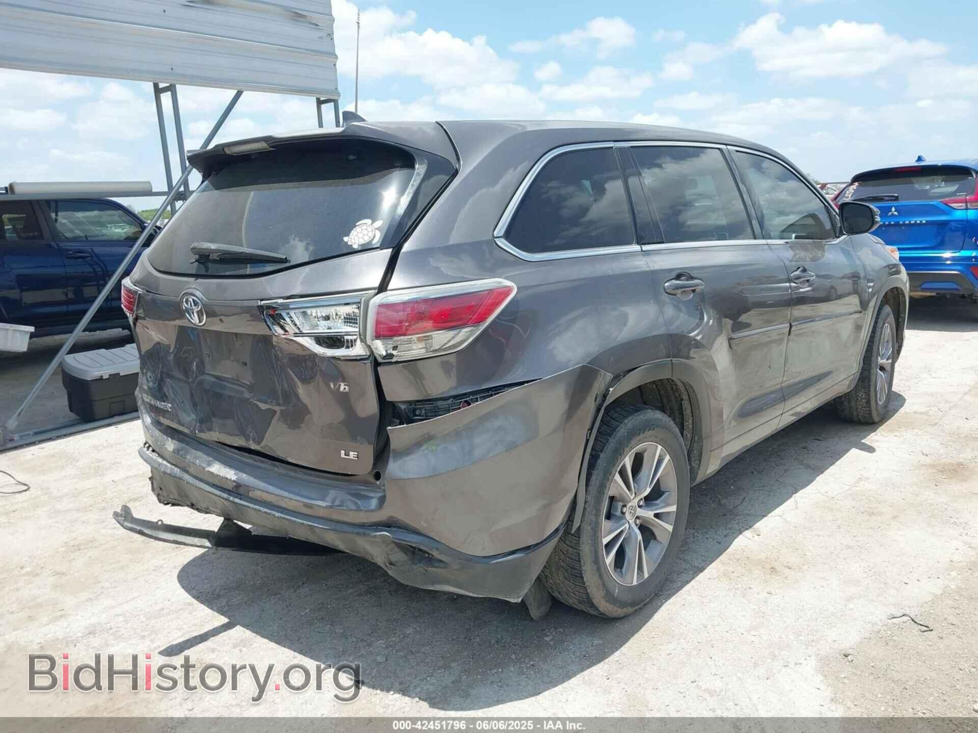 2014 TOYOTA HIGHLANDER - VIN: 5TDZKRFHXES018545 - Фото 4