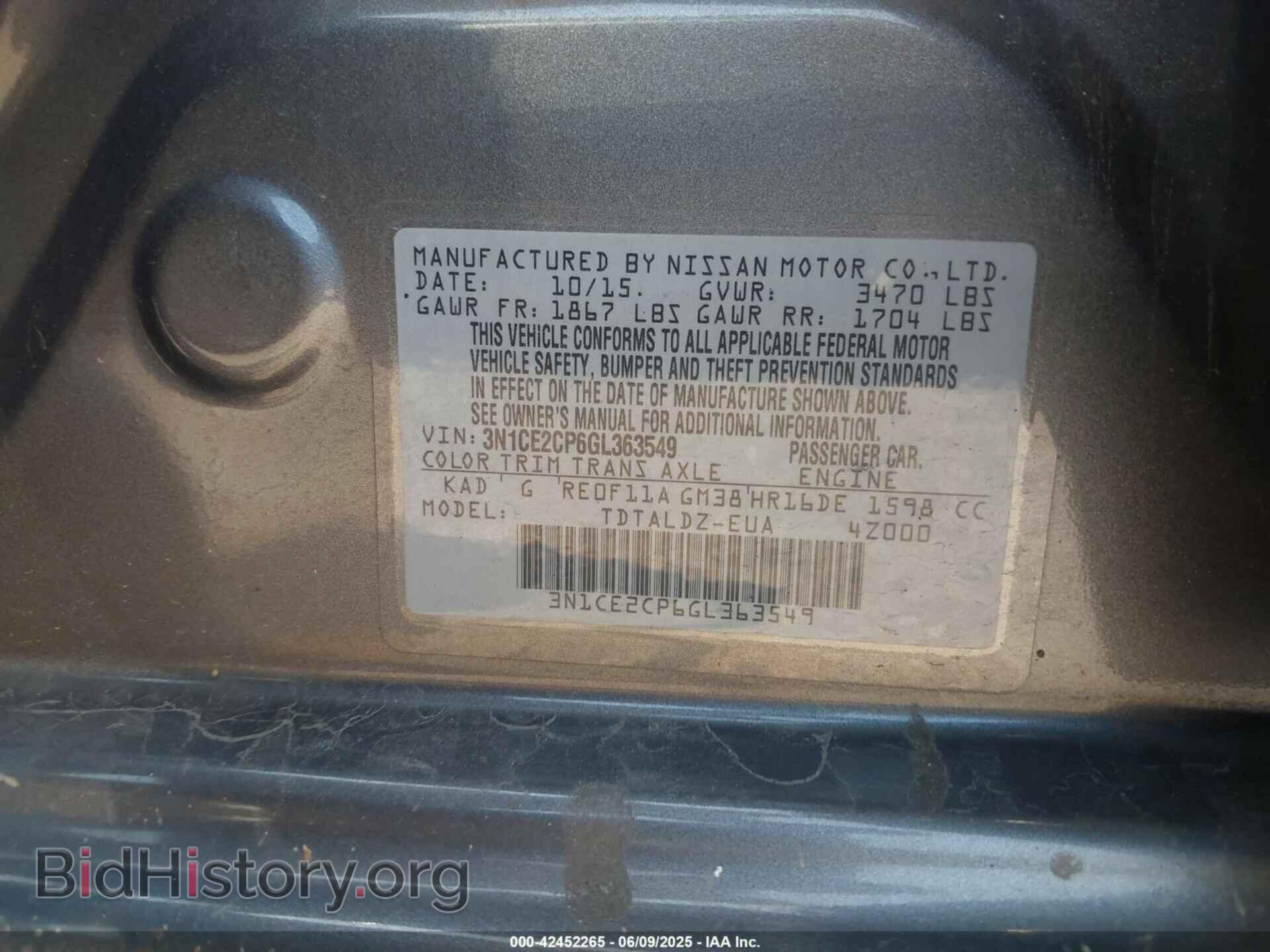 2016 NISSAN VERSA NOTE - VIN: 3N1CE2CP6GL363549 - Photo 9