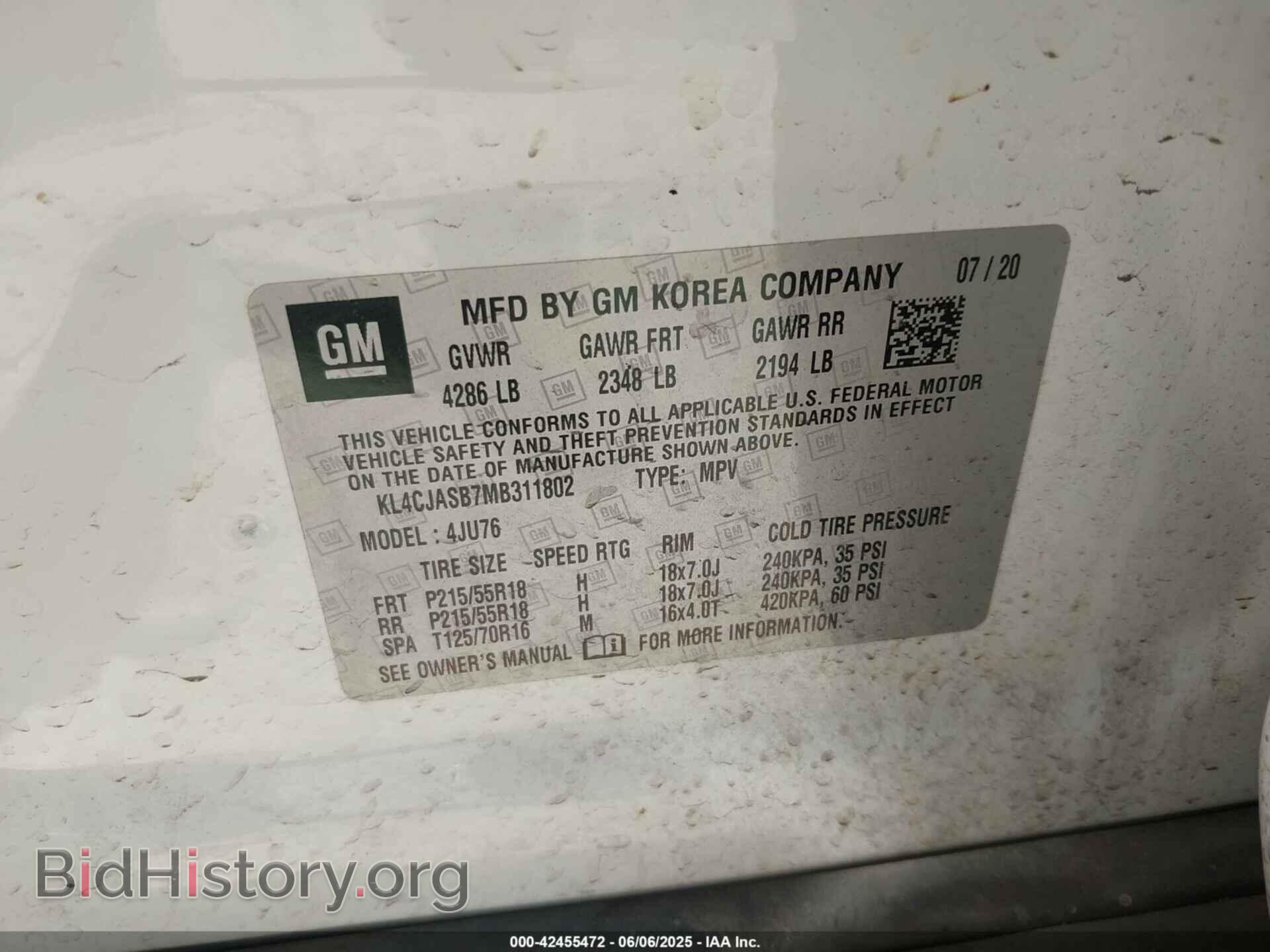 2021 BUICK ENCORE - VIN: KL4CJASB7MB311802 - Фото 9