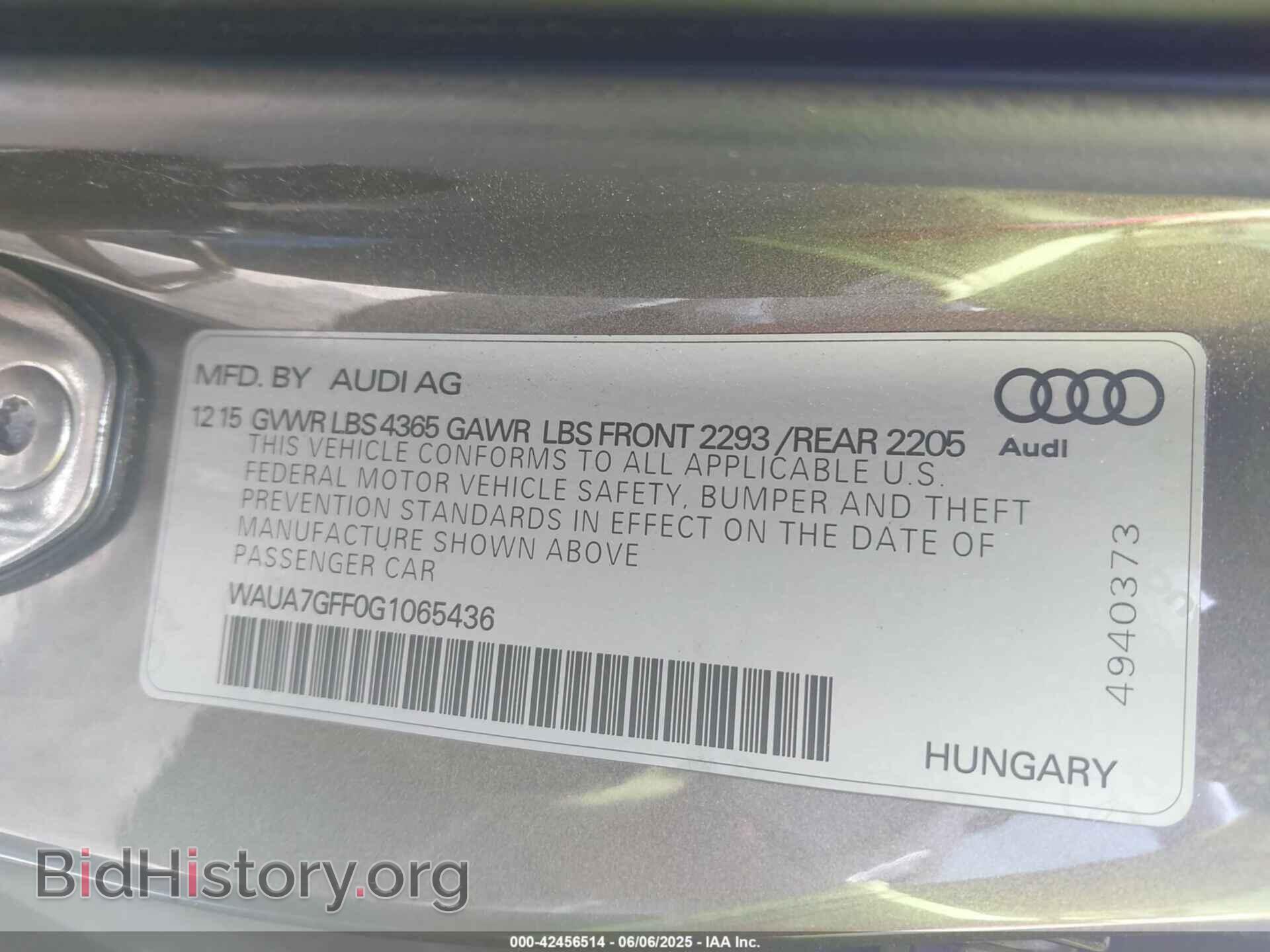 2016 AUDI A3 - VIN: WAUA7GFF0G1065436 - Фото 9