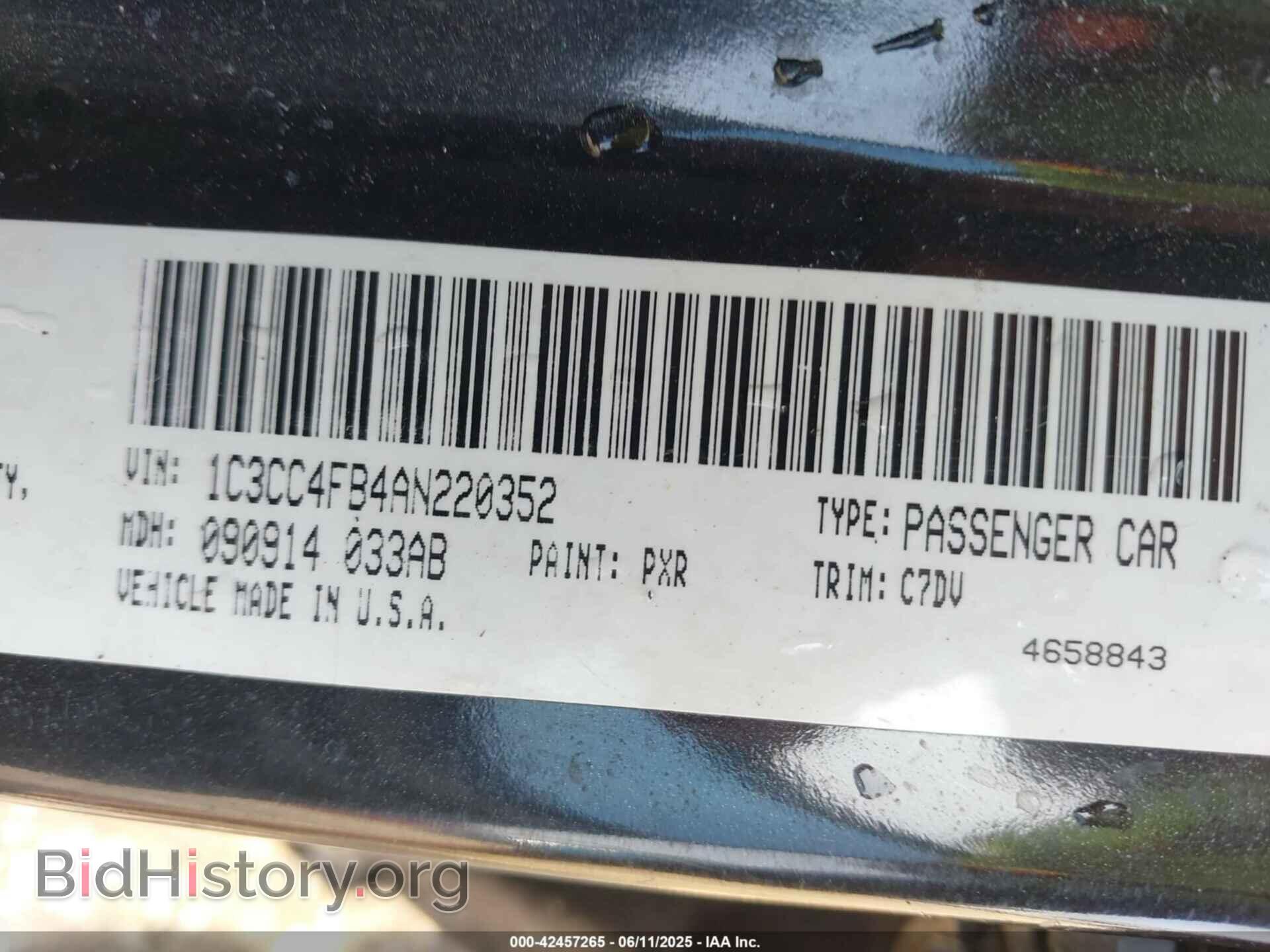 2010 CHRYSLER SEBRING - VIN: 1C3CC4FB4AN220352 - Фото 9