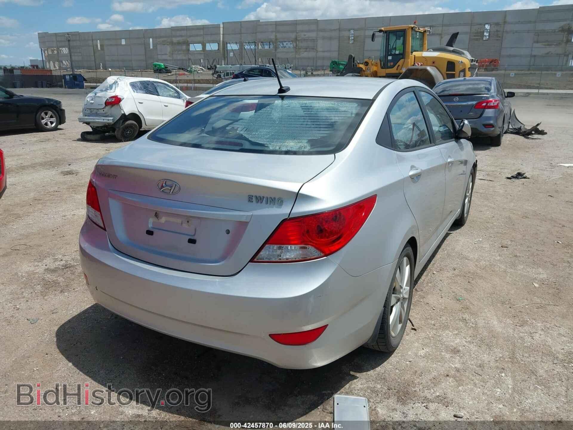 2012 HYUNDAI ACCENT - VIN: KMHCU4AEXCU186433 - Фото 4