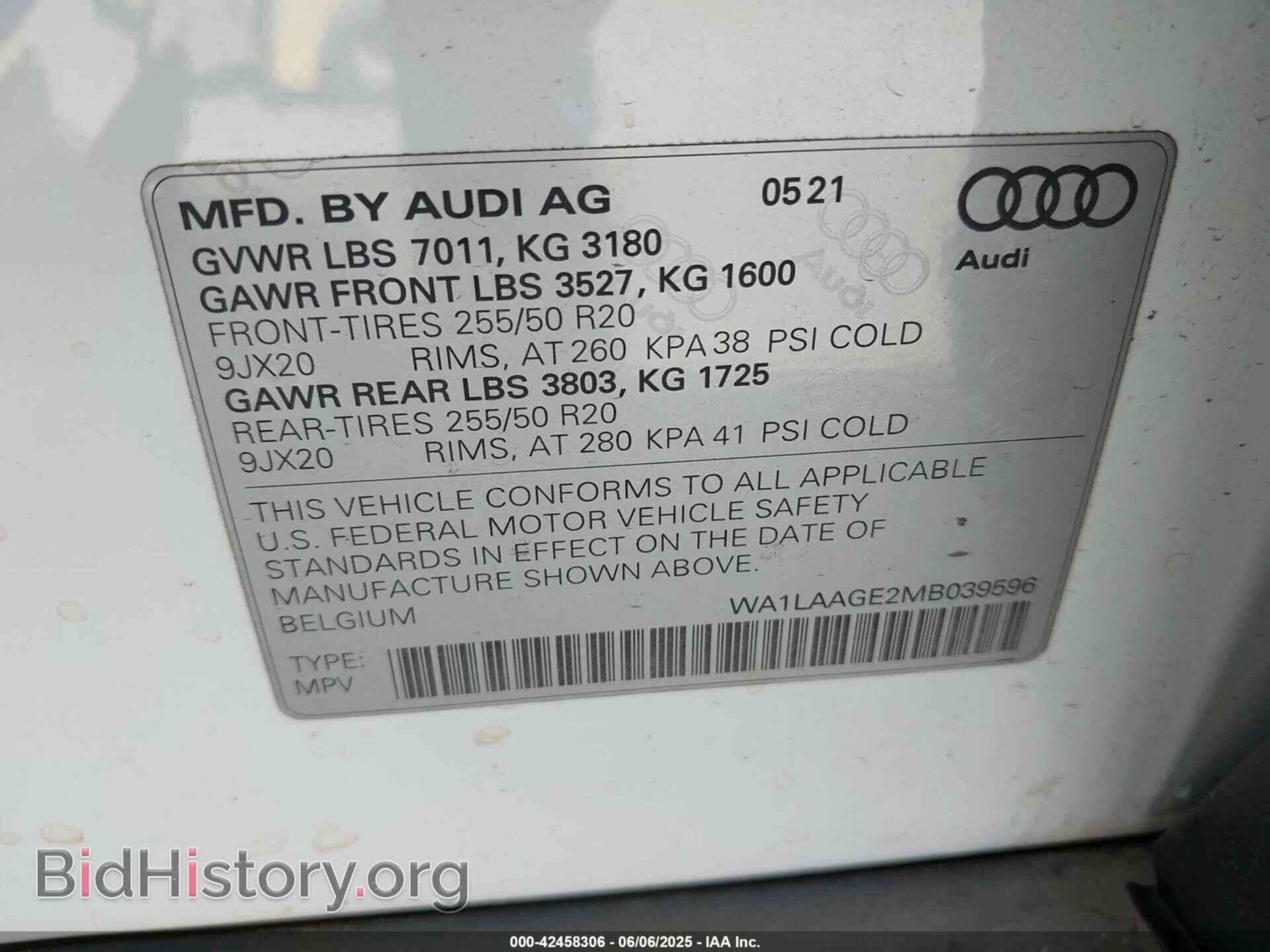 2021 AUDI E-TRON - VIN: WA1LAAGE2MB039596 - Photo 9