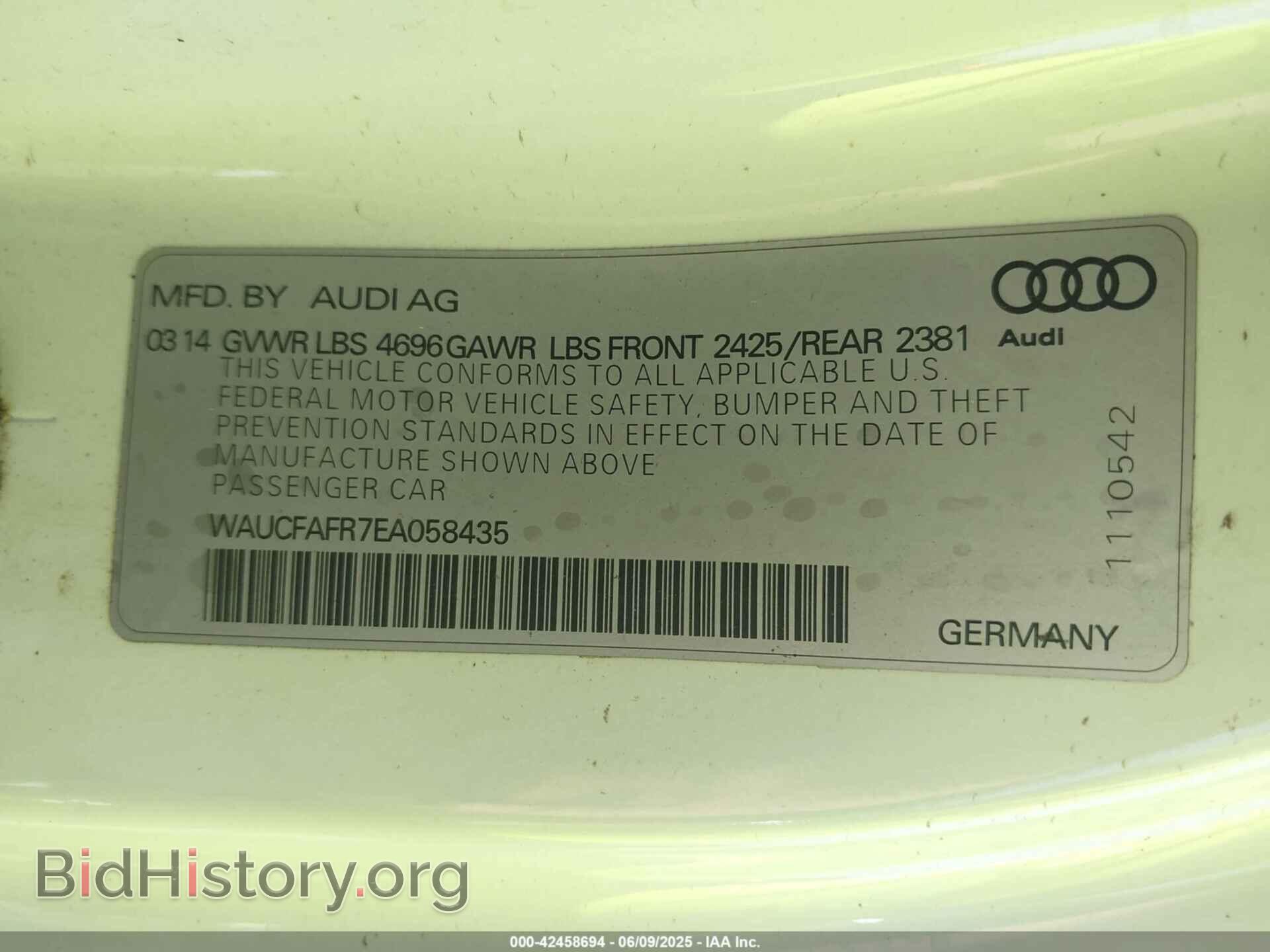 2014 AUDI A5 - VIN: WAUCFAFR7EA058435 - Photo 9