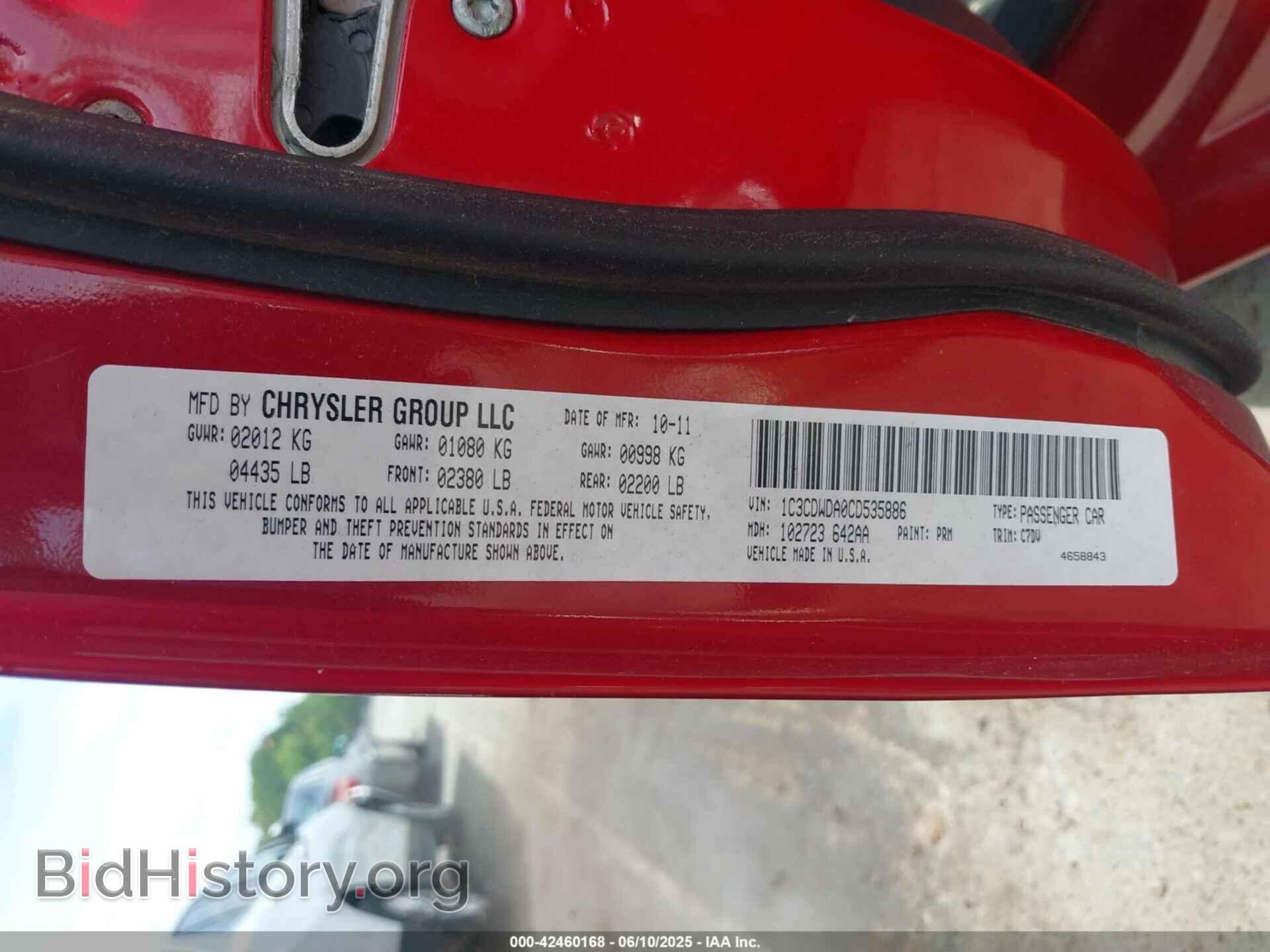 2012 DODGE CALIBER - VIN: 1C3CDWDA0CD535886 - Photo 9