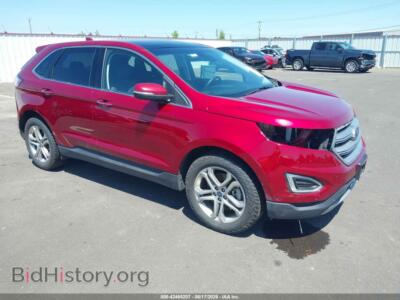 2015 Ford EDGE Titanium, красный — VIN 2FMPK4K82FBB32781, IAAI