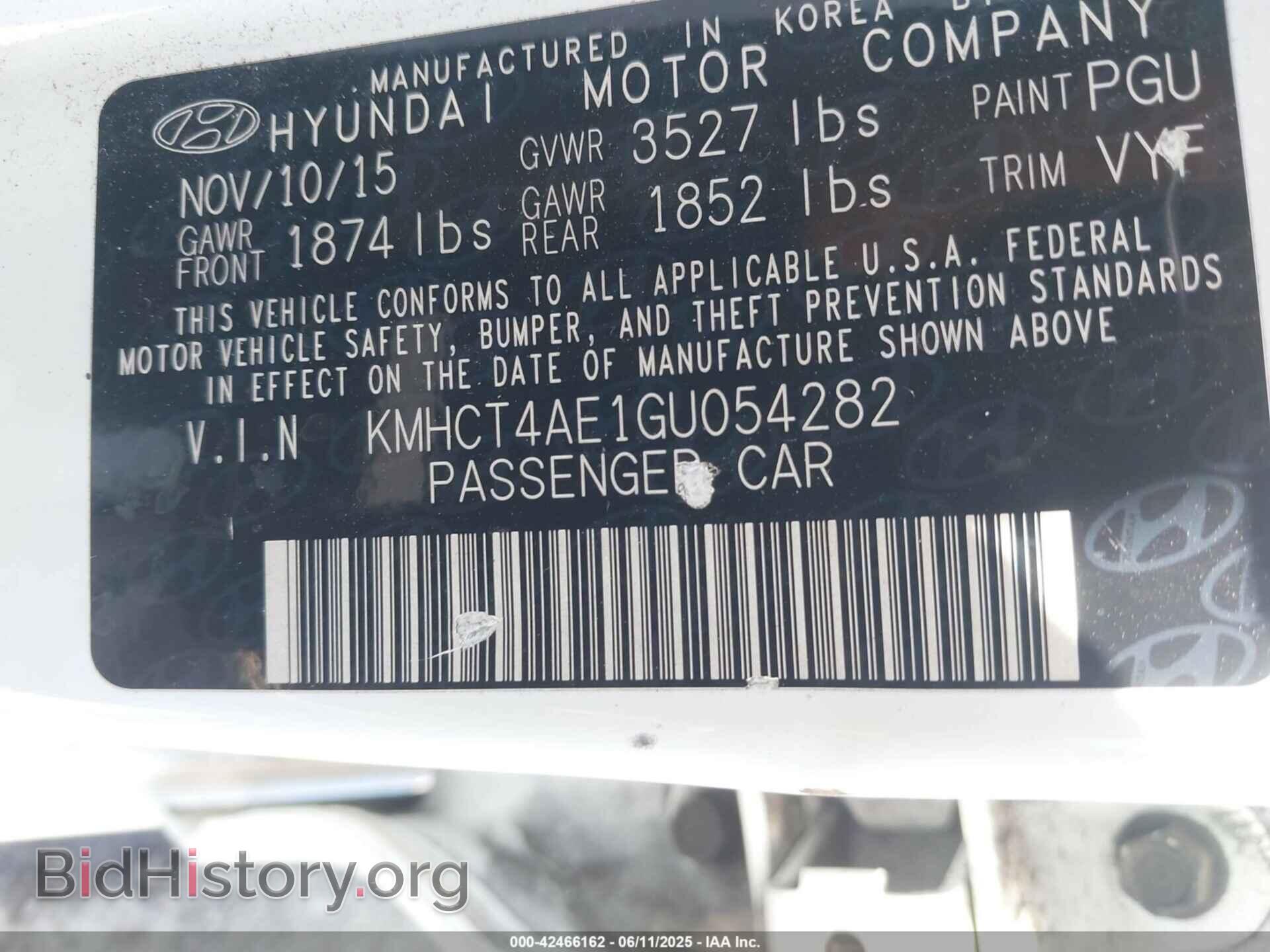 2016 HYUNDAI ACCENT - VIN: KMHCT4AE1GU054282 - Фото 9