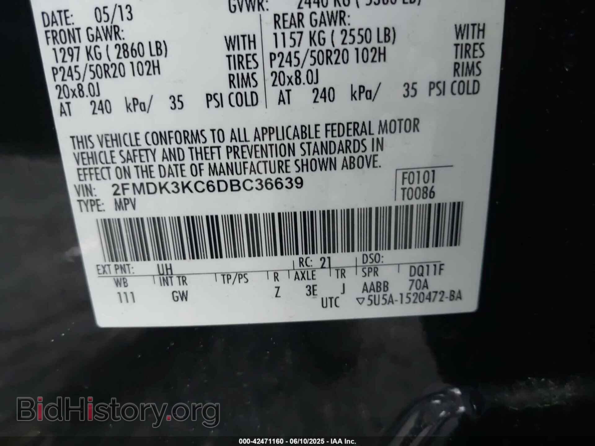 2013 FORD EDGE - VIN: 2FMDK3KC6DBC36639 - Photo 9