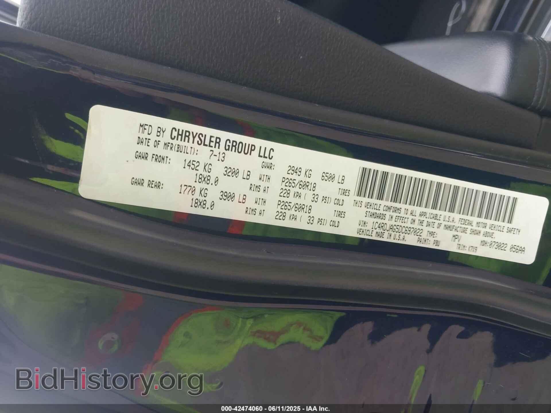 2013 DODGE DURANGO - VIN: 1C4RDJAG5DC697022 - Photo 9