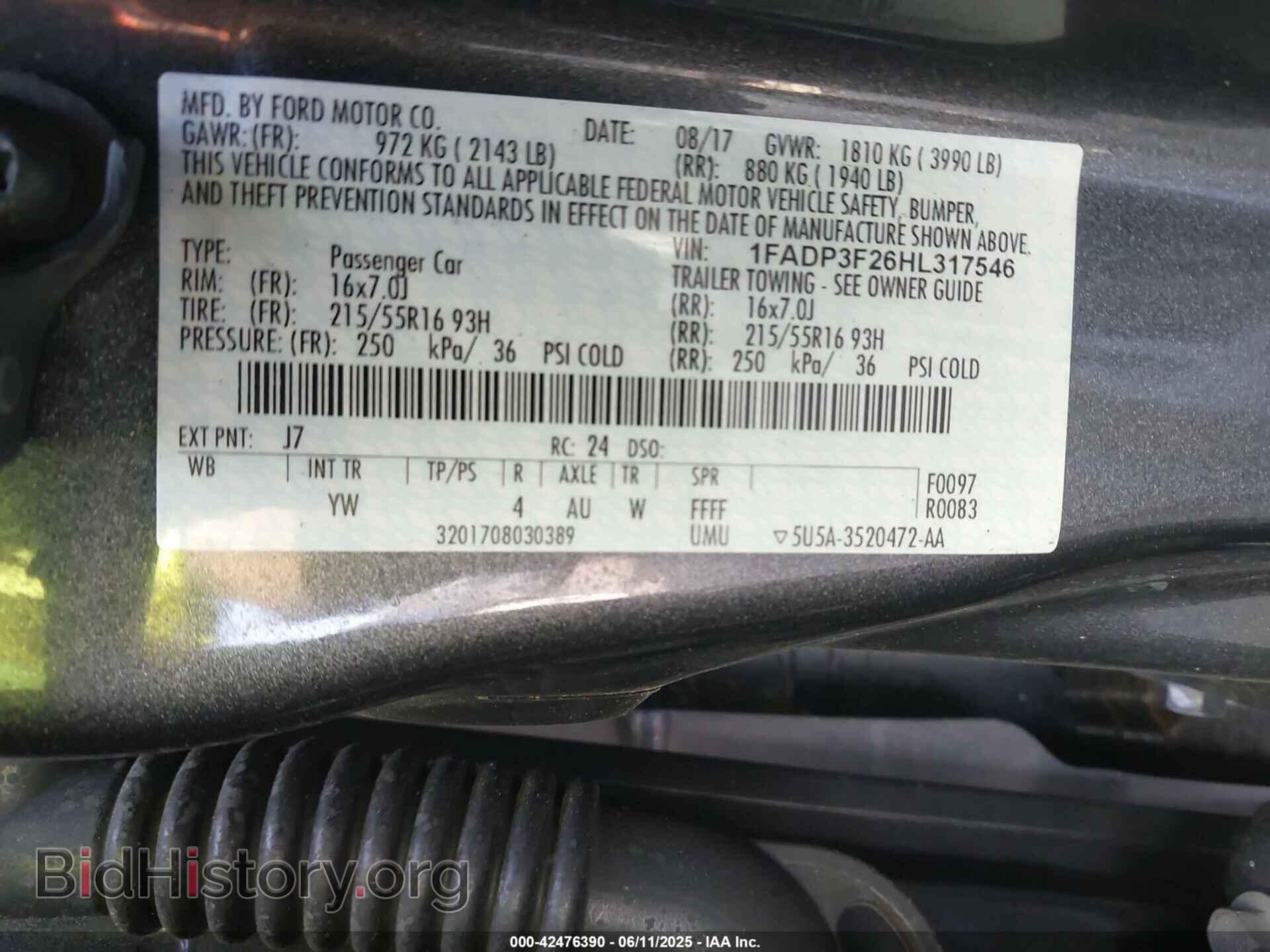 2017 FORD FOCUS - VIN: 1FADP3F26HL317546 - Photo 9