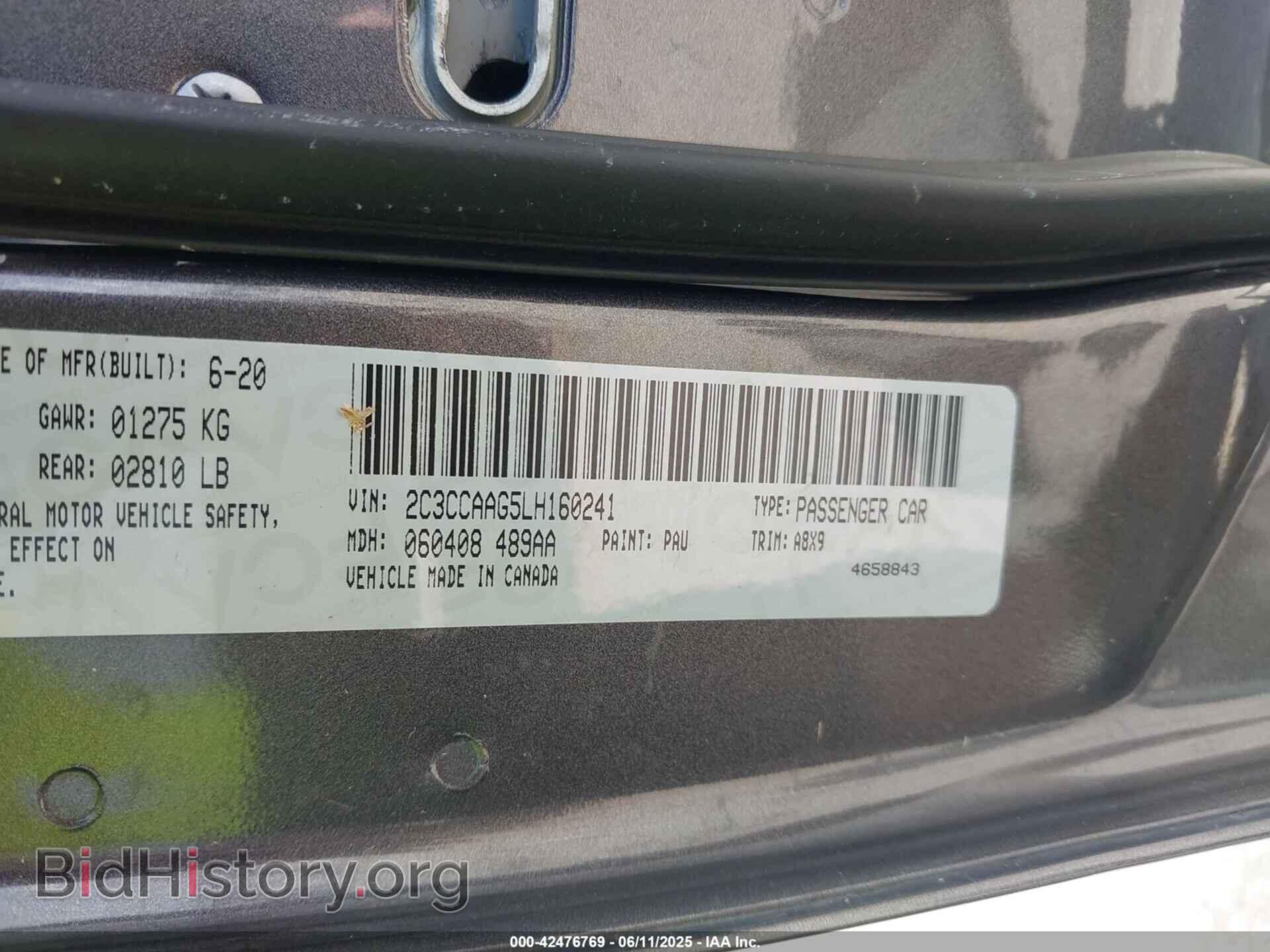2020 CHRYSLER 300 - VIN: 2C3CCAAG5LH160241 - Фото 9