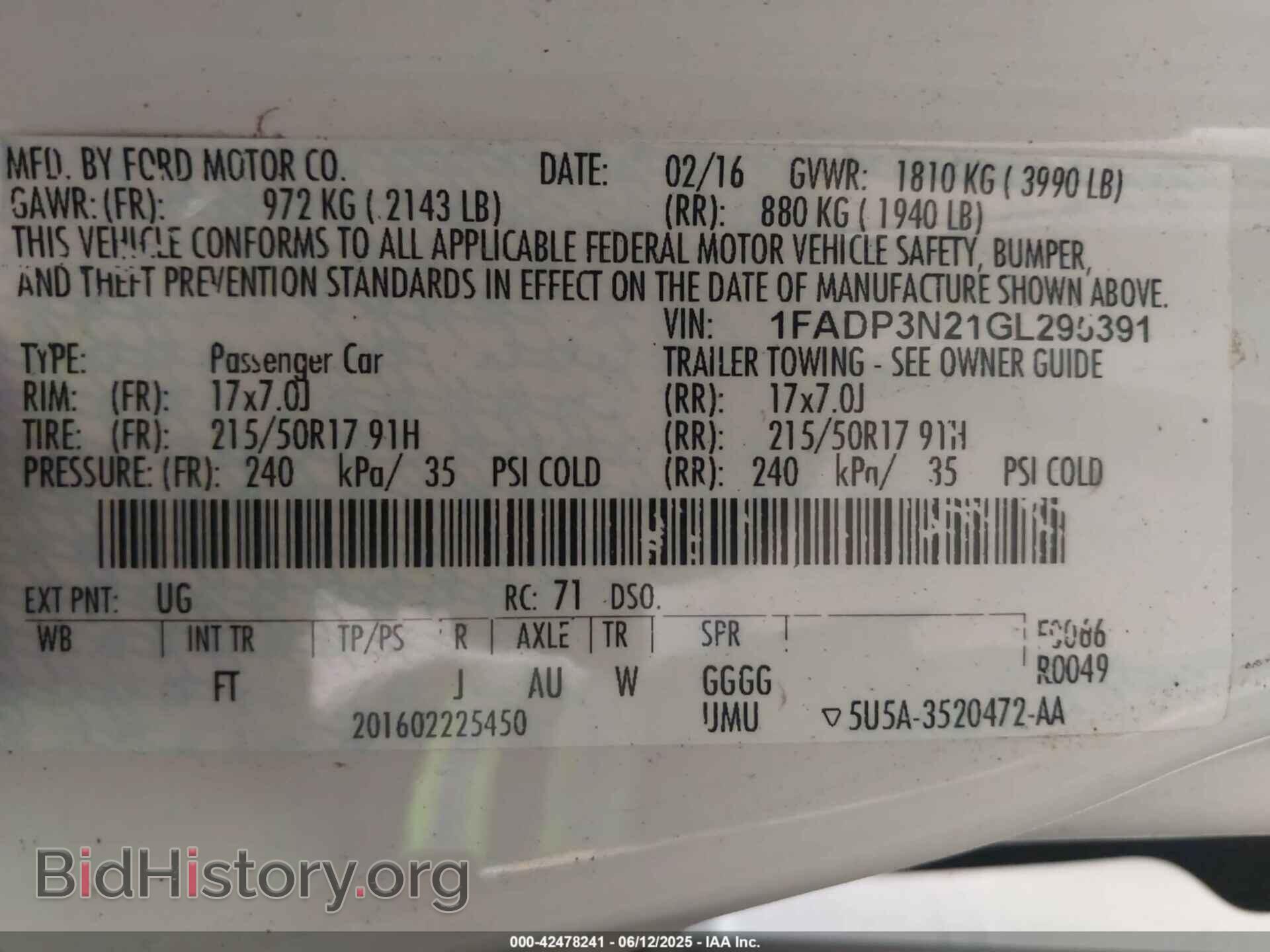 2016 FORD FOCUS - VIN: 1FADP3N21GL295391 - Photo 9
