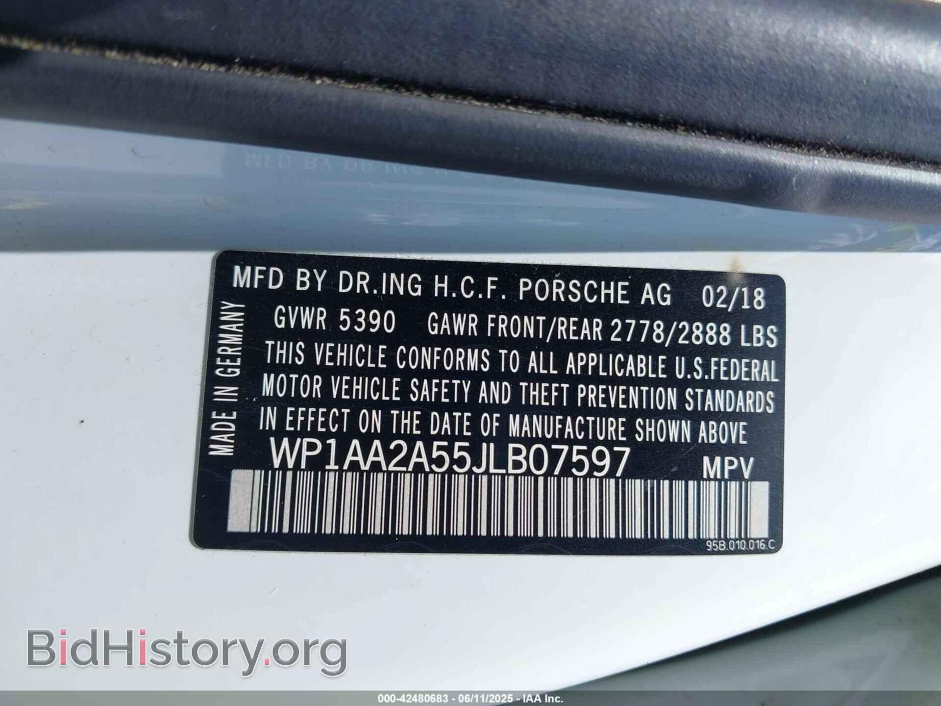 2018 PORSCHE MACAN - VIN: WP1AA2A55JLB07597 - Фото 9