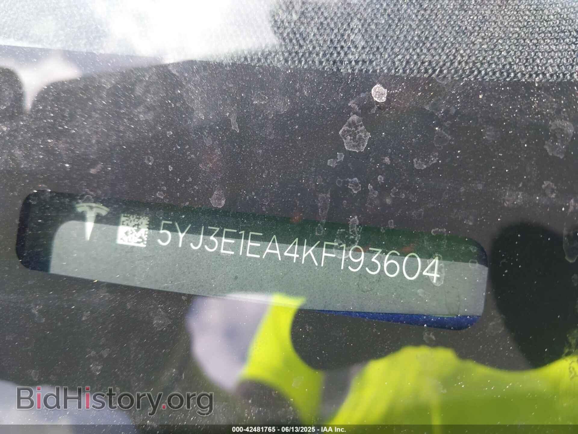 2019 TESLA MODEL 3 - VIN: 5YJ3E1EA4KF193604 - Фото 9