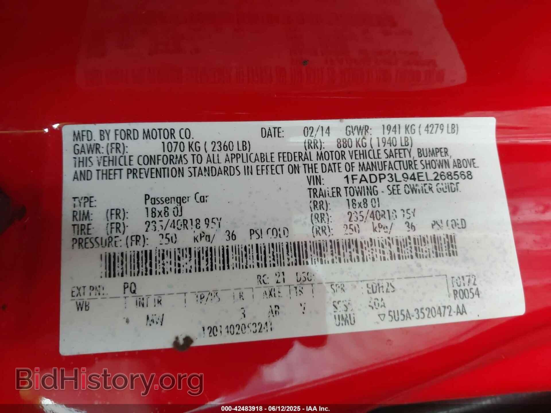 2014 FORD FOCUS ST - VIN: 1FADP3L94EL268568 - Фото 9