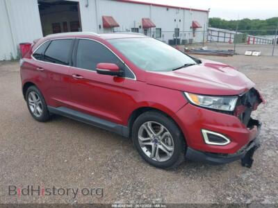 2015 Ford EDGE Titanium, red — VIN 2FMTK3K82FBB38511, IAAI
