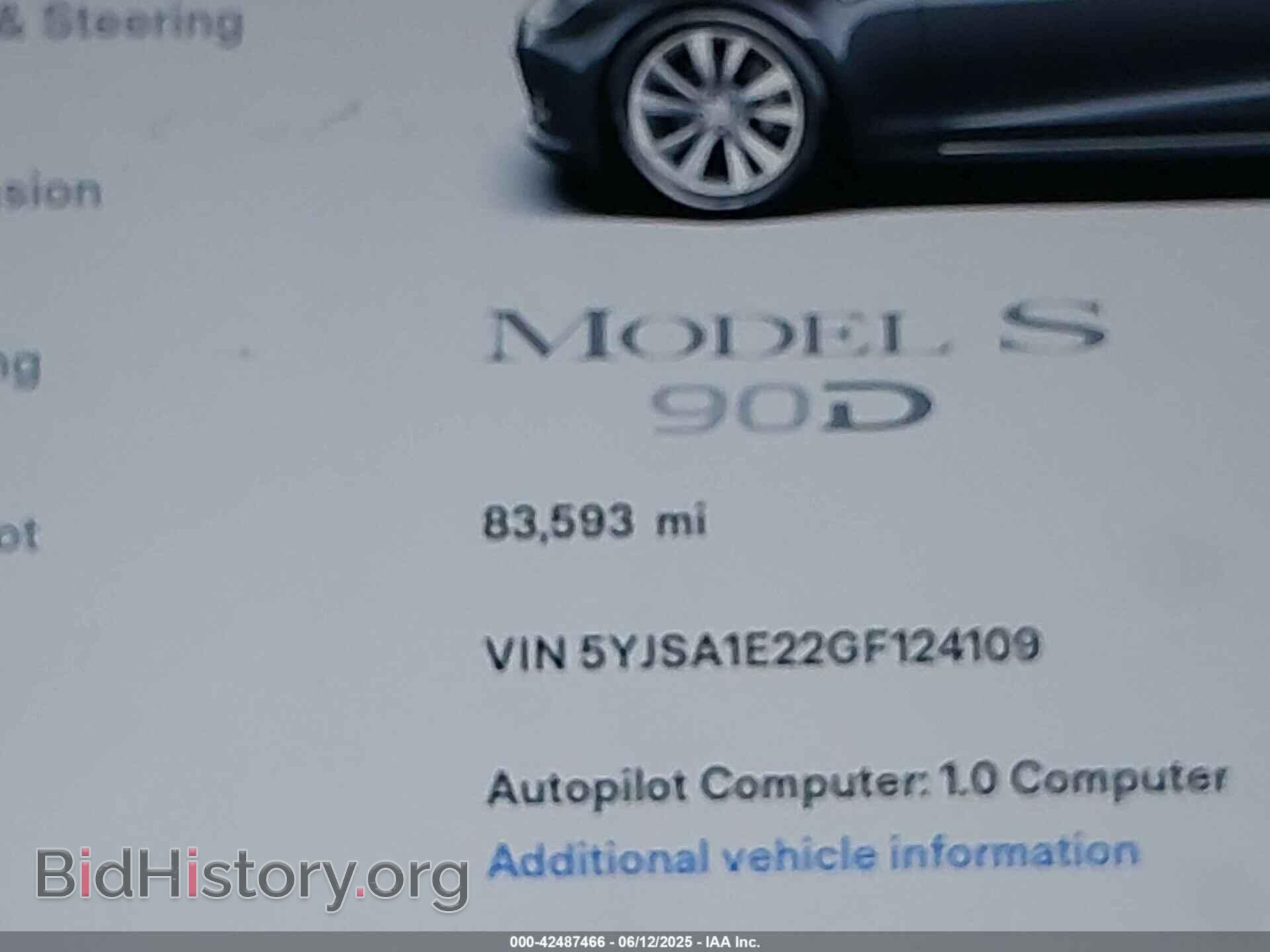 2016 TESLA MODEL S - VIN: 5YJSA1E22GF124109 - Photo 15