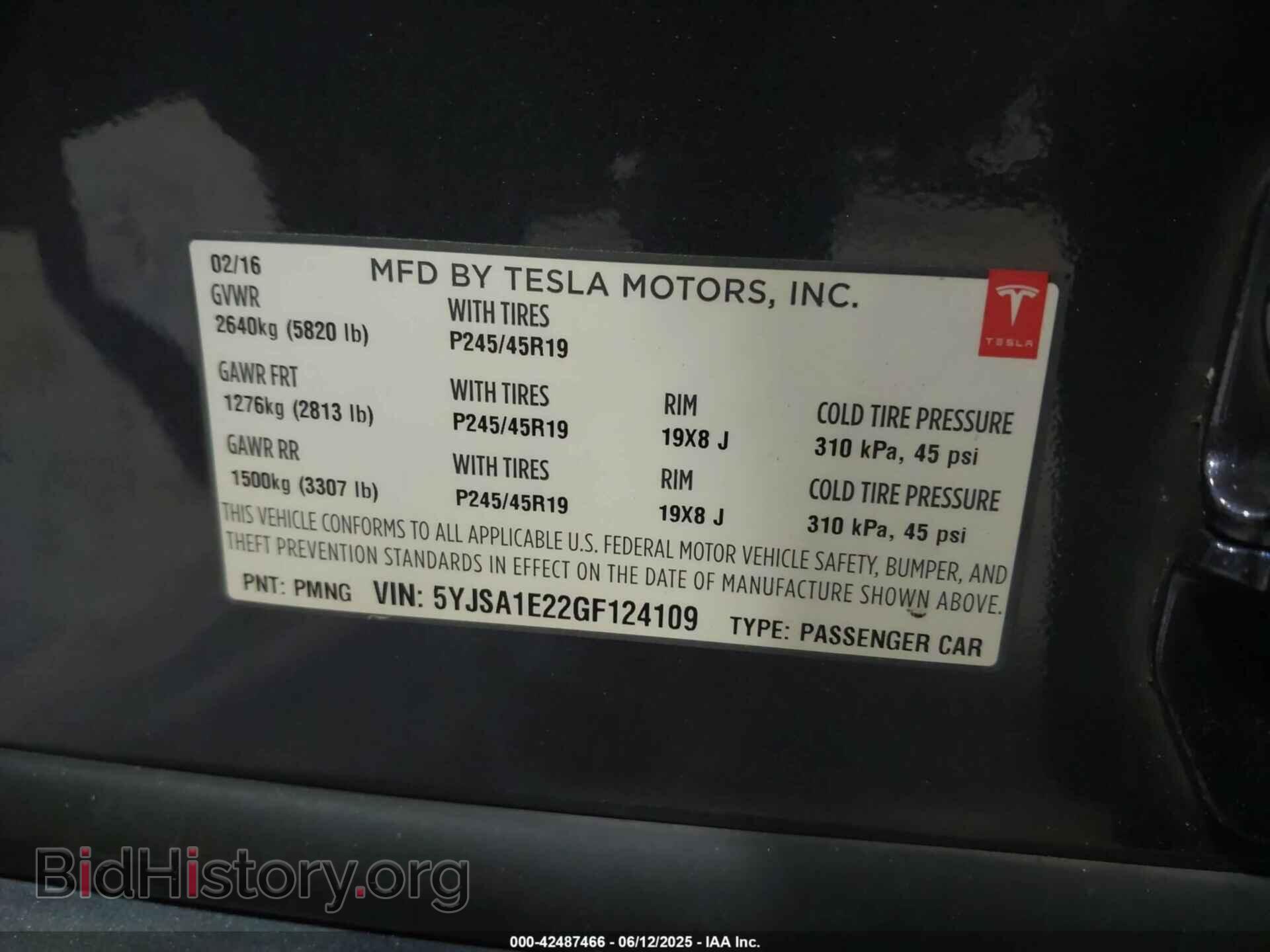 2016 TESLA MODEL S - VIN: 5YJSA1E22GF124109 - Photo 9