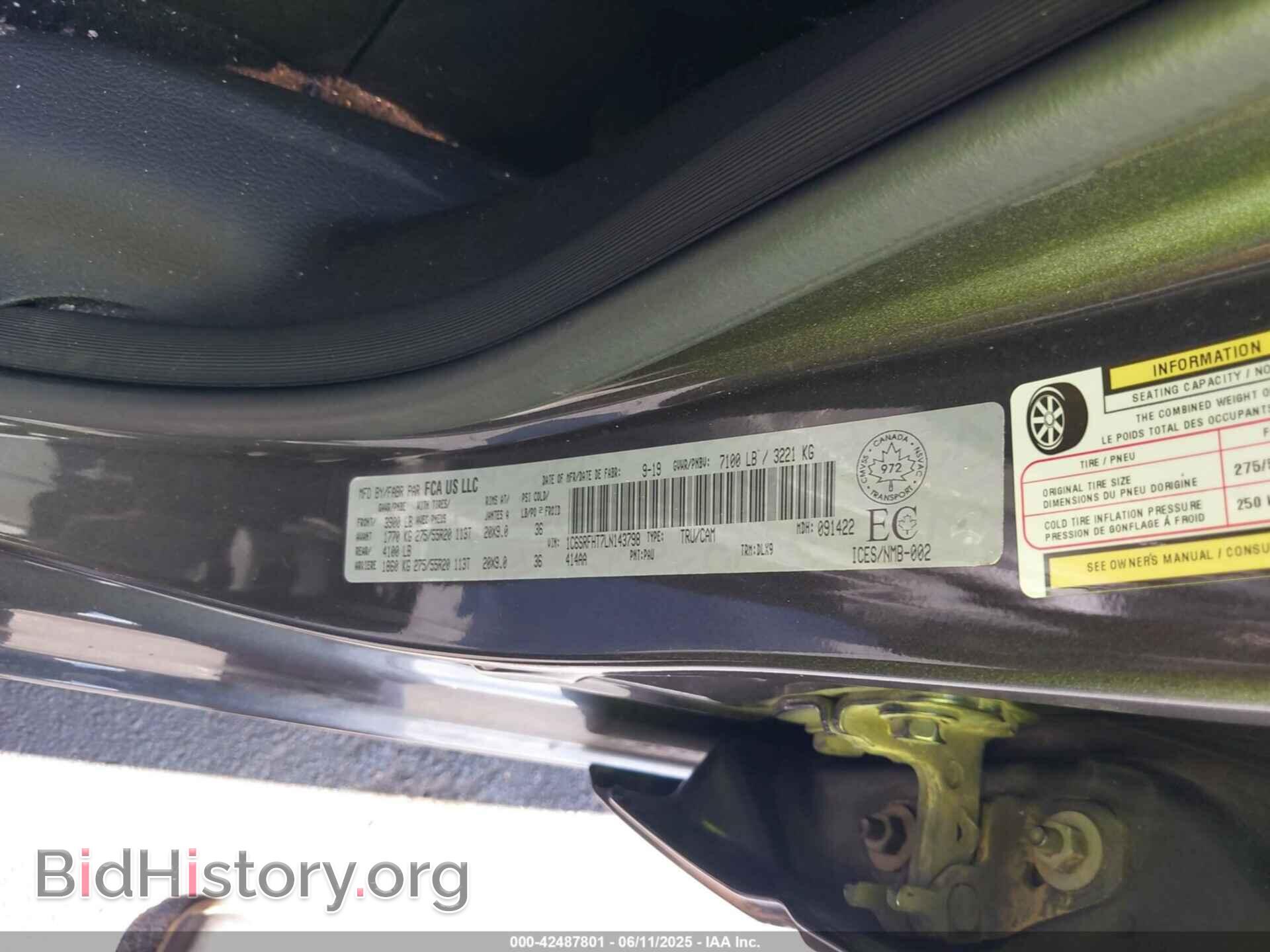 2020 RAM 1500 - VIN: 1C6SRFHT7LN143798 - Фото 9