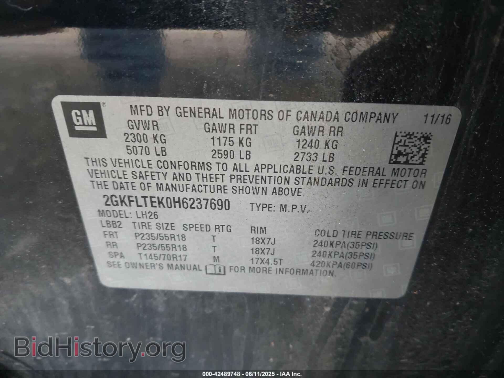 2017 GMC TERRAIN - VIN: 2GKFLTEK0H6237690 - Photo 9