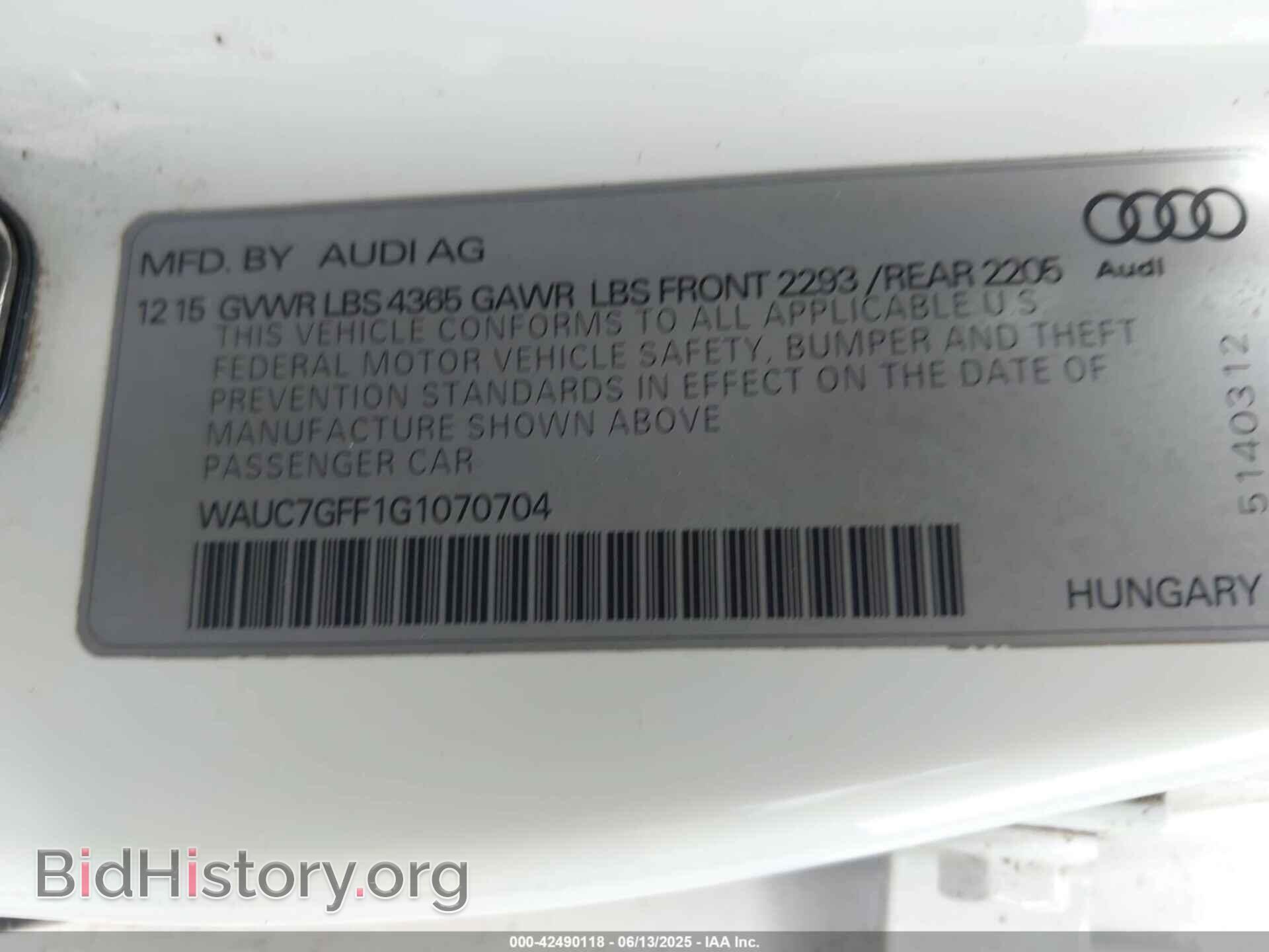 2016 AUDI A3 - VIN: WAUC7GFF1G1070704 - Фото 9