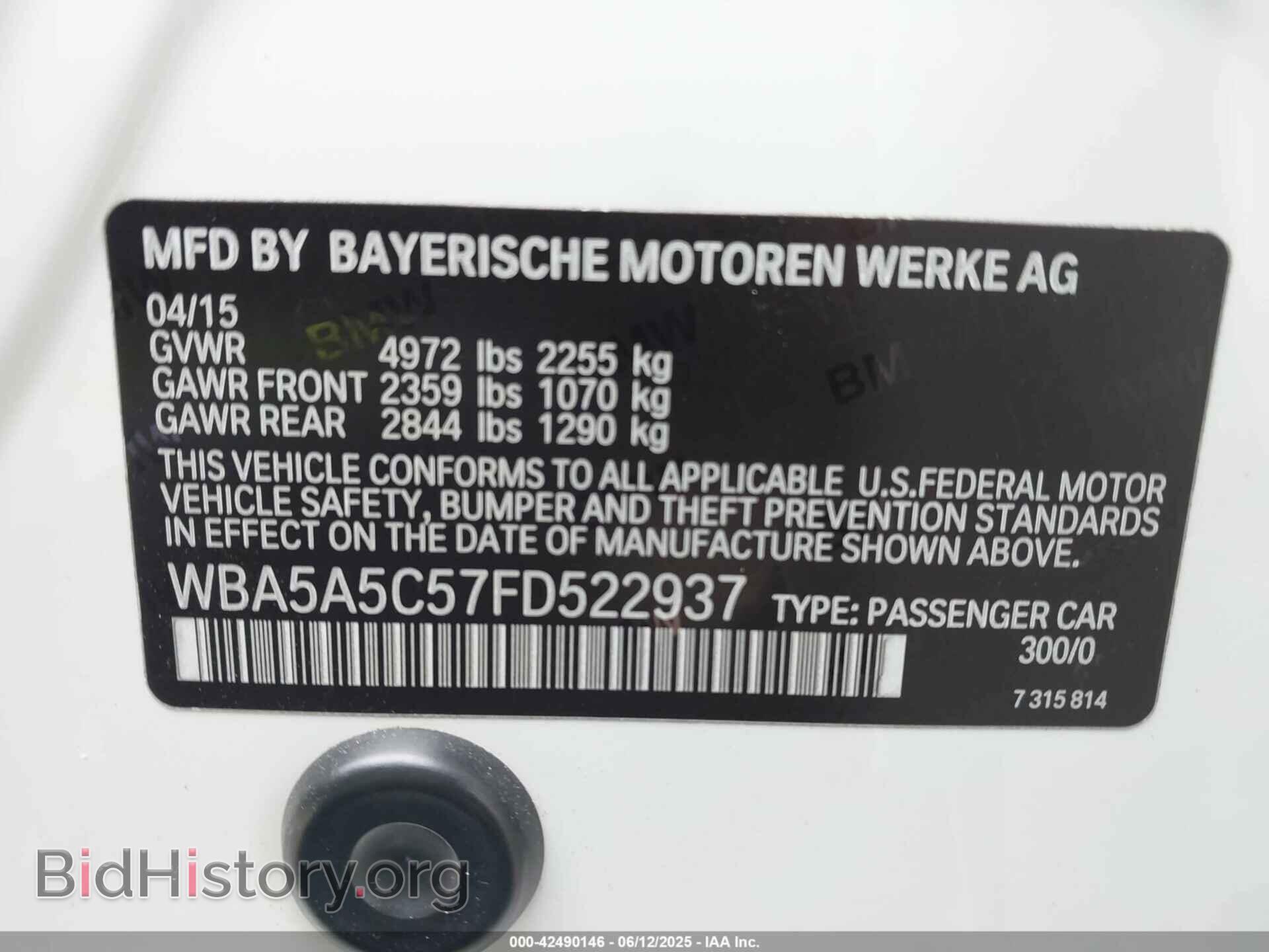 2015 BMW 528I - VIN: WBA5A5C57FD522937 - Photo 9