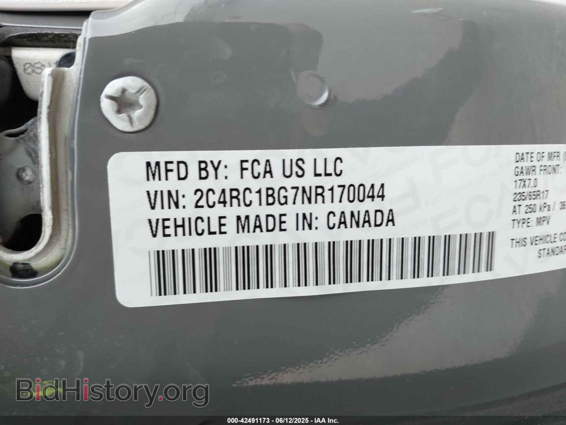 2022 CHRYSLER PACIFICA - VIN: 2C4RC1BG7NR170044 - Фото 9