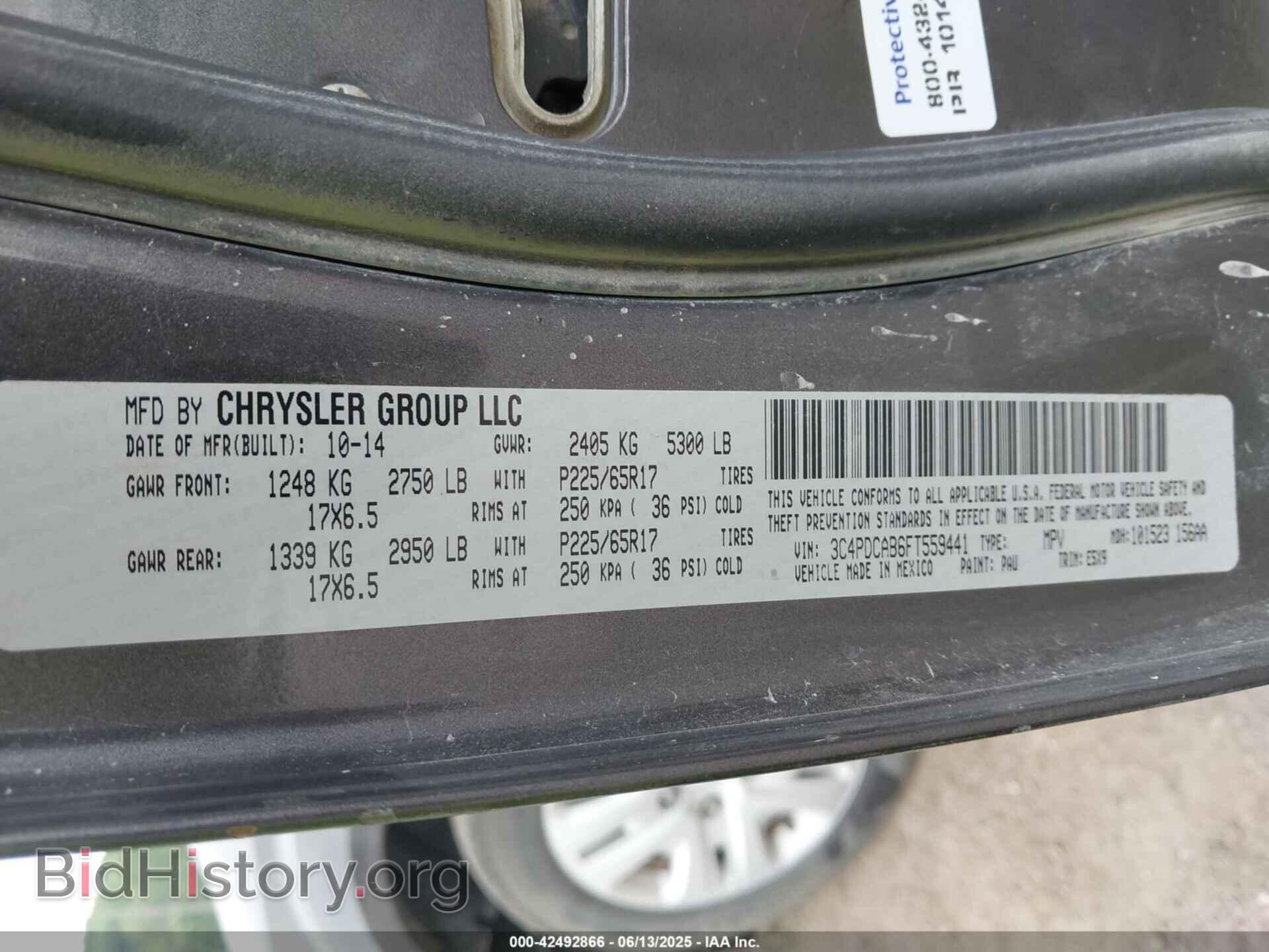 2015 DODGE JOURNEY - VIN: 3C4PDCAB6FT559441 - Фото 9