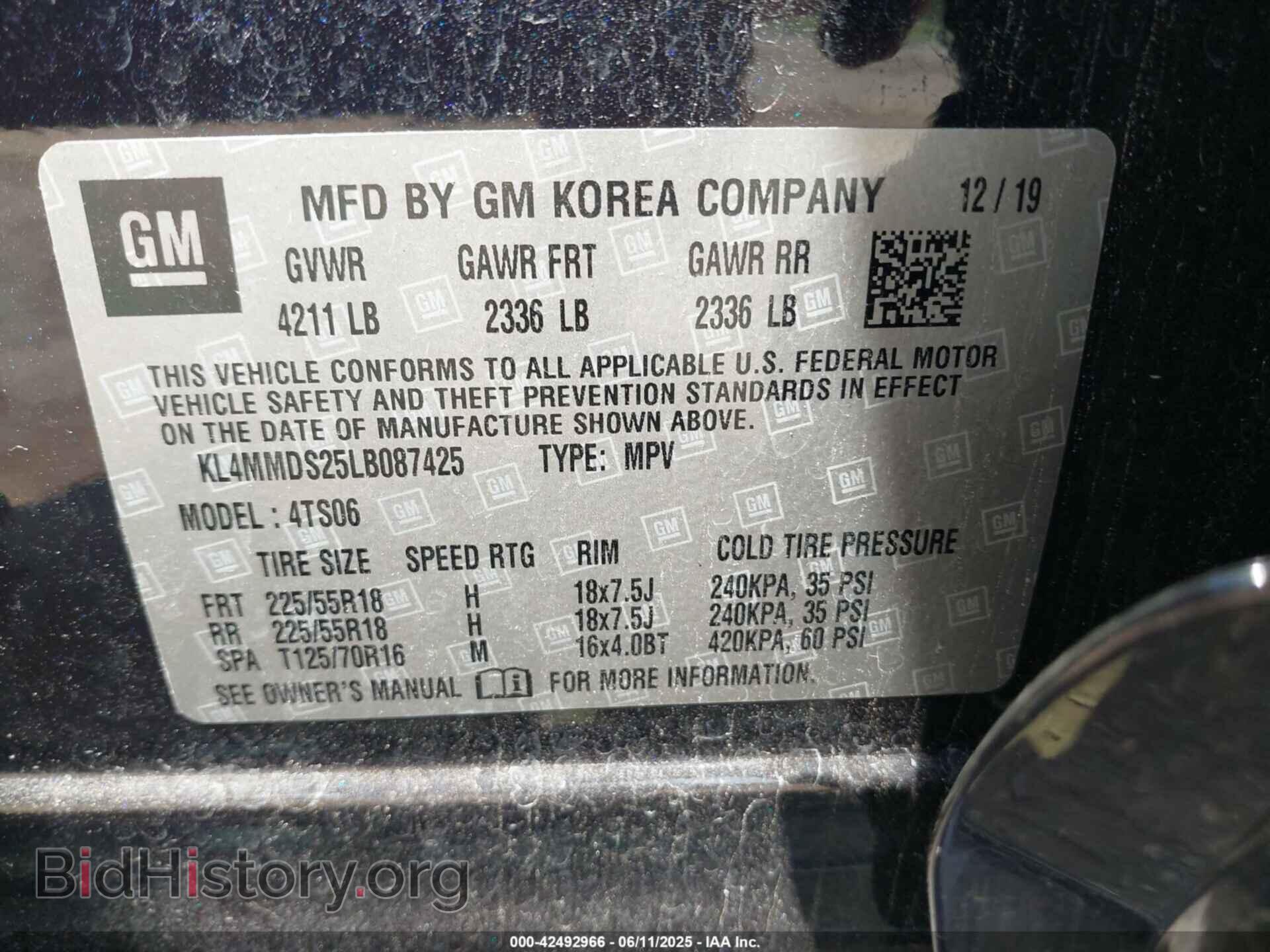 2020 BUICK ENCORE GX - VIN: KL4MMDS25LB087425 - Фото 9