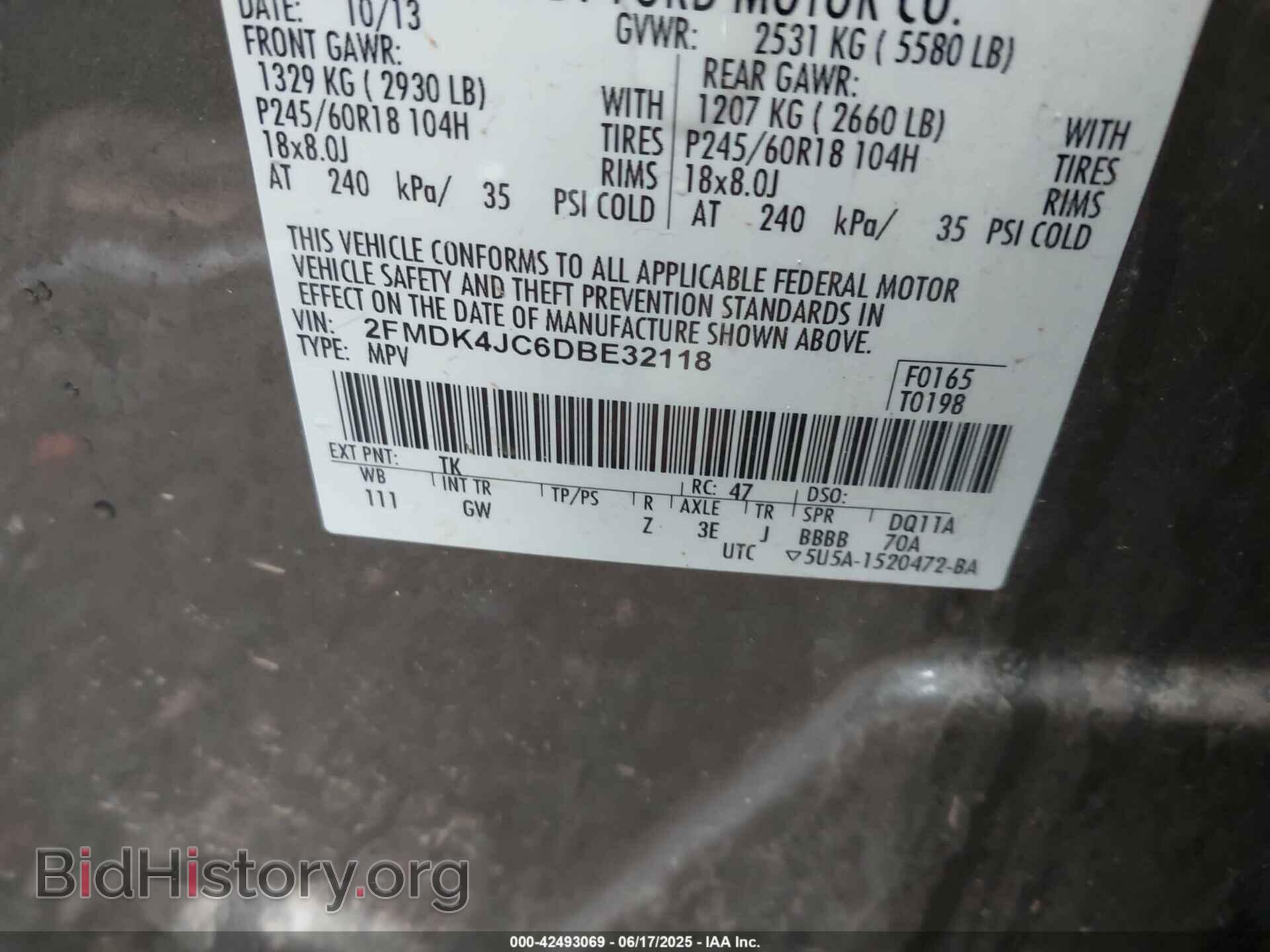 2013 FORD EDGE - VIN: 2FMDK4JC6DBE32118 - Photo 9