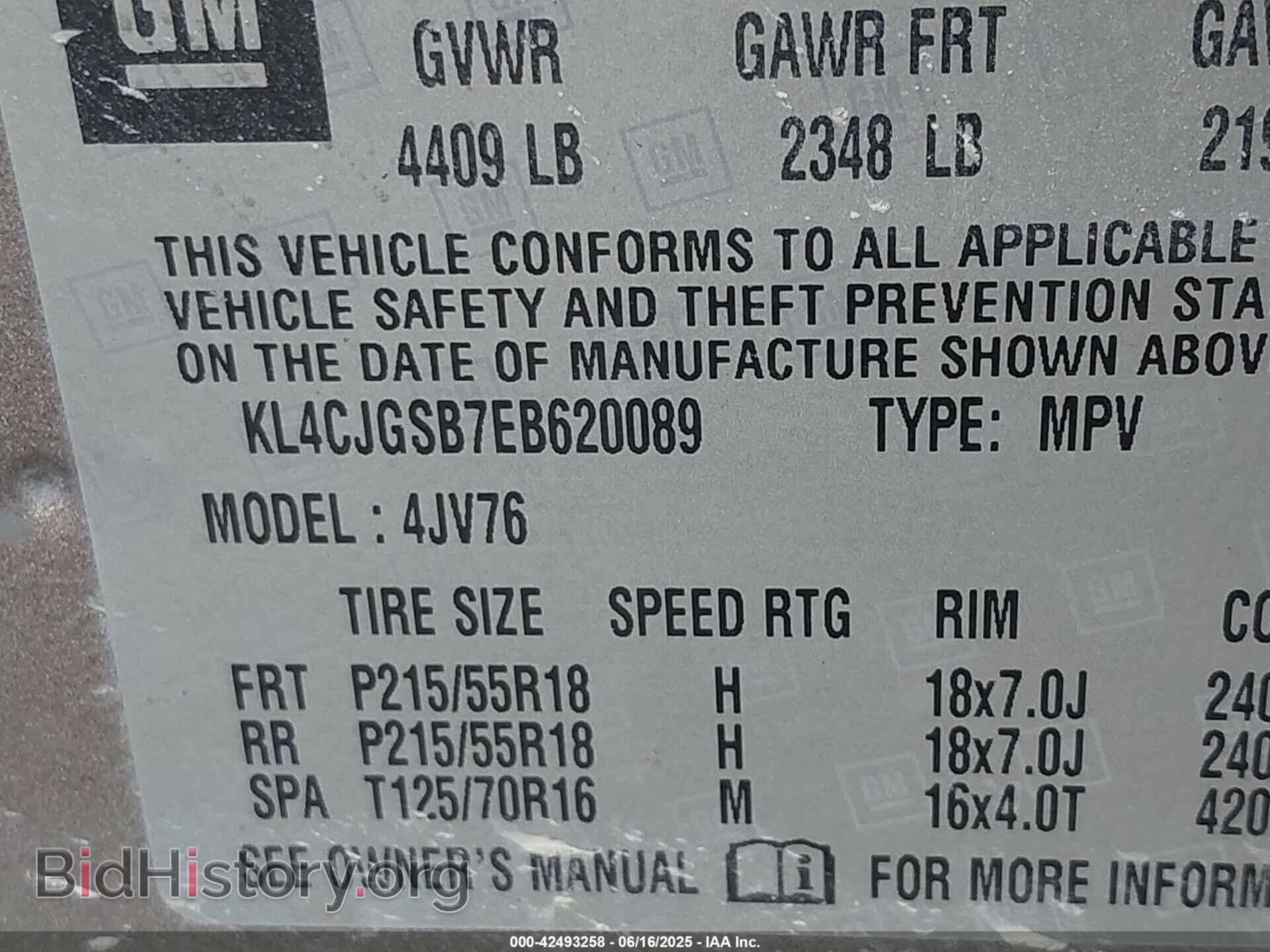 2014 BUICK ENCORE - VIN: KL4CJGSB7EB620089 - Фото 9