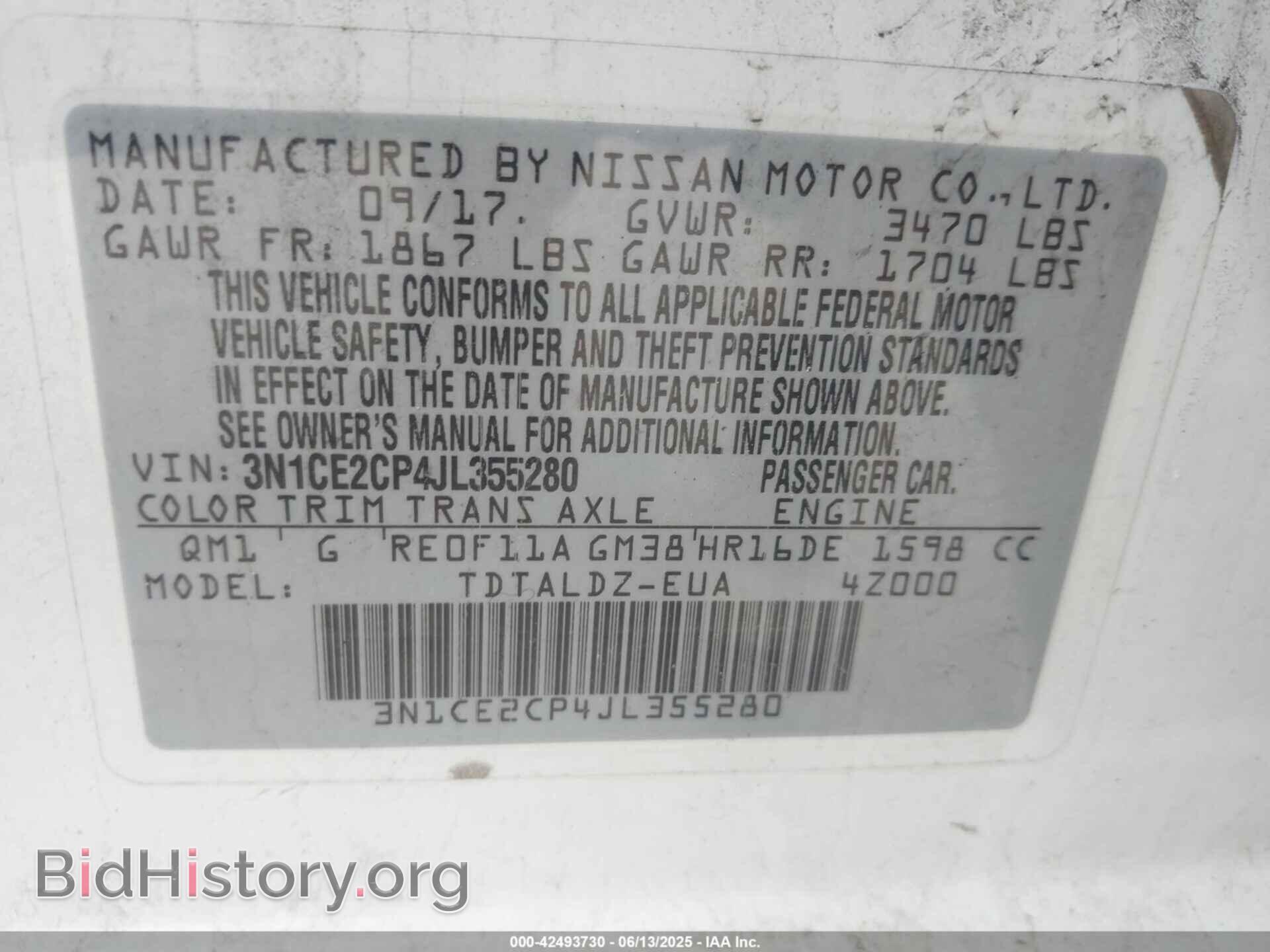 2018 NISSAN VERSA NOTE - VIN: 3N1CE2CP4JL355280 - Фото 9