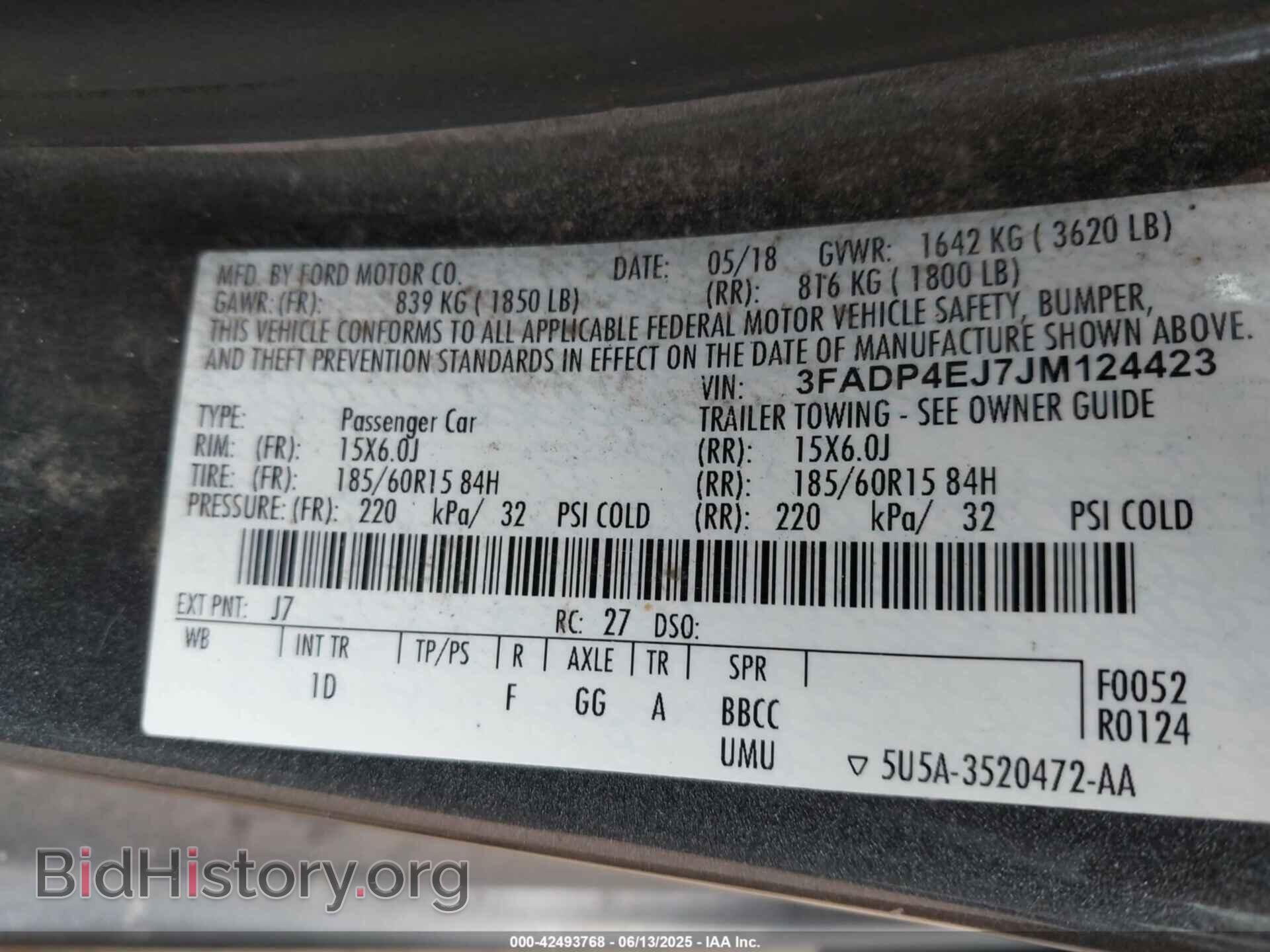 2018 FORD FIESTA - VIN: 3FADP4EJ7JM124423 - Фото 9