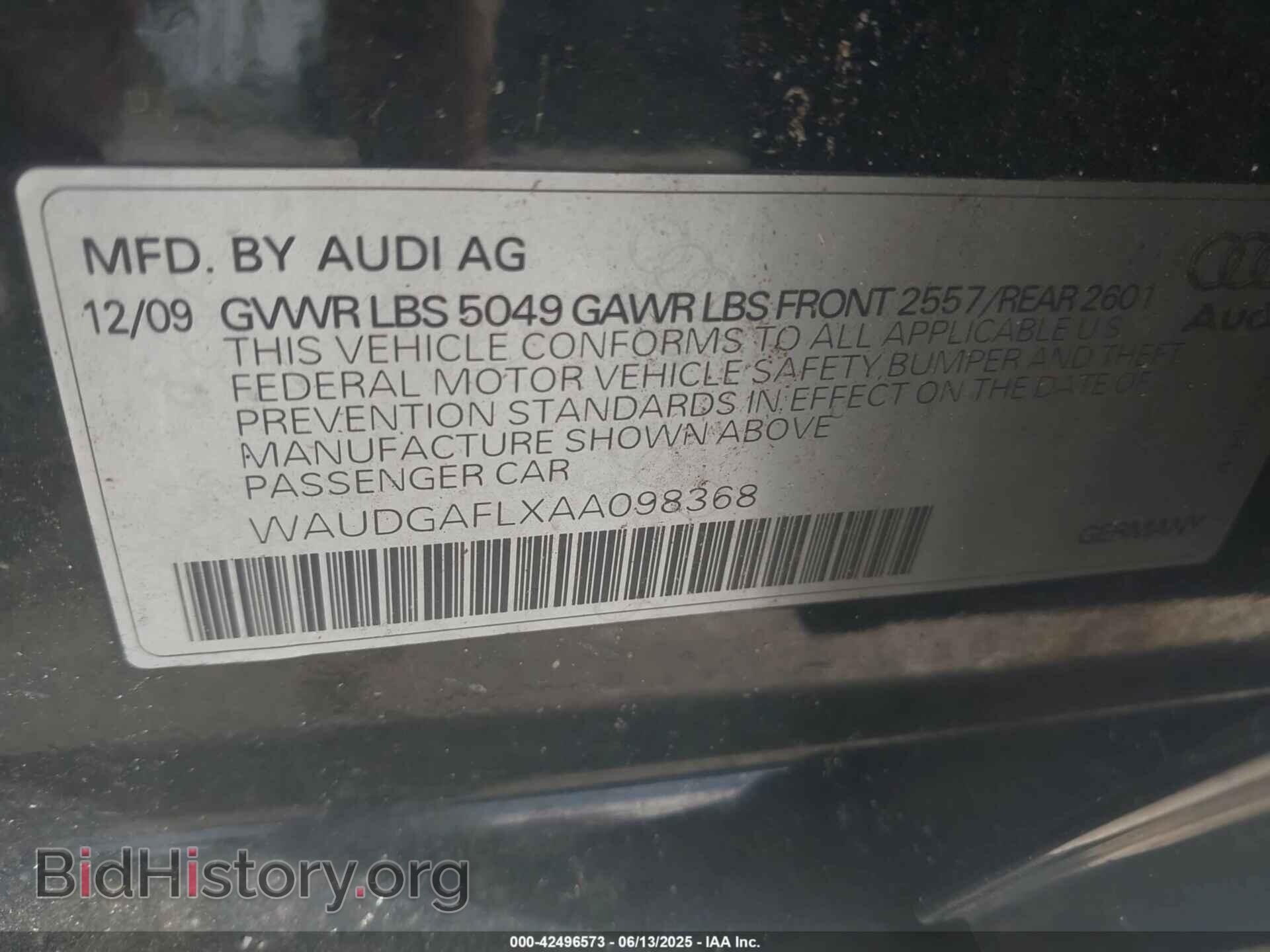 2010 AUDI S4 - VIN: WAUDGAFLXAA098368 - Фото 9
