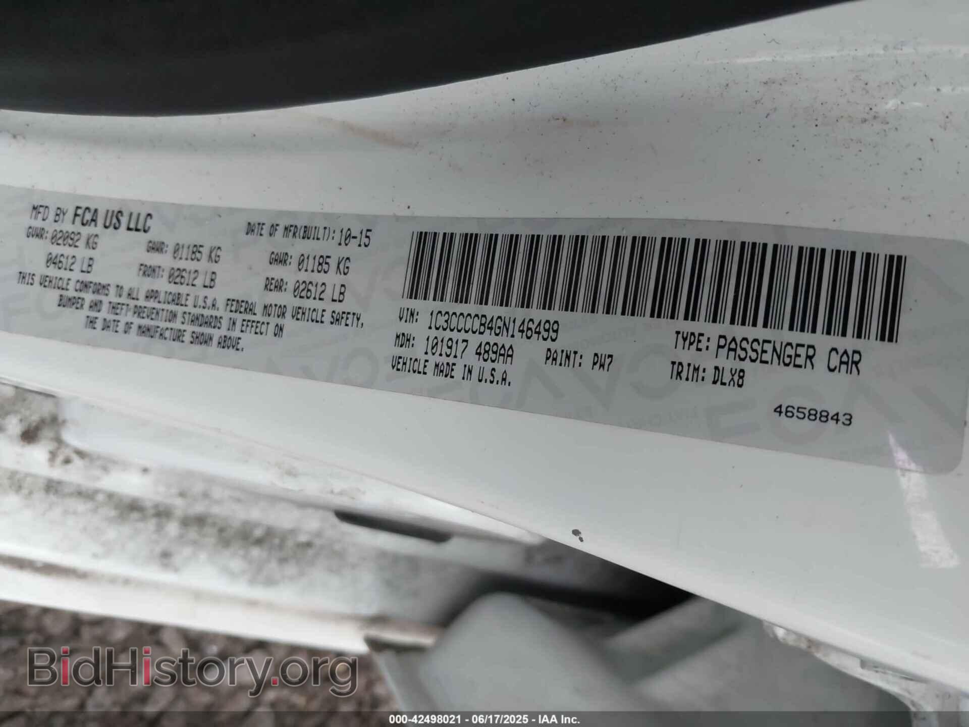 2016 CHRYSLER 200 - VIN: 1C3CCCCB4GN146499 - Фото 9