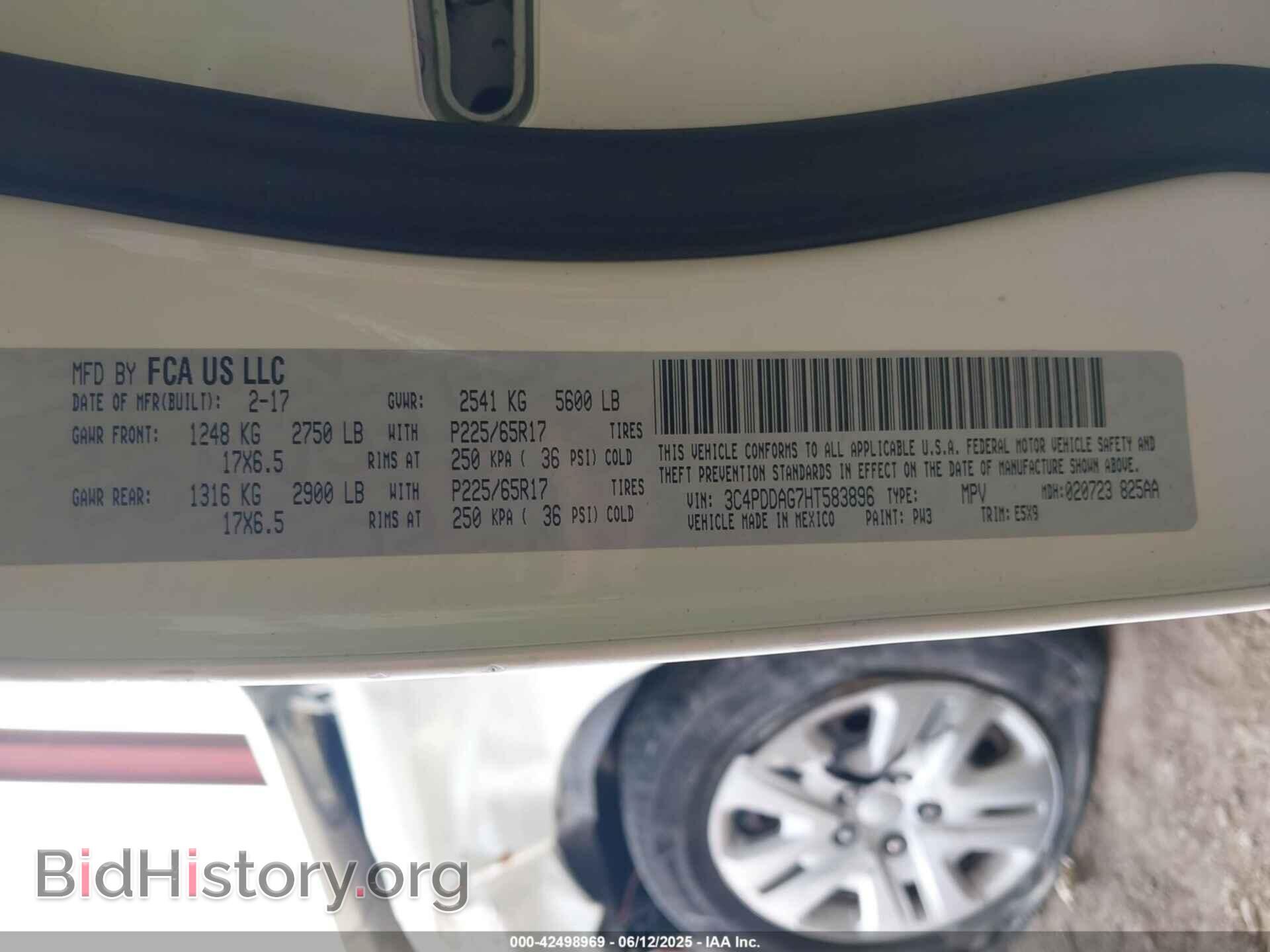2017 DODGE JOURNEY - VIN: 3C4PDDAG7HT583896 - Фото 9
