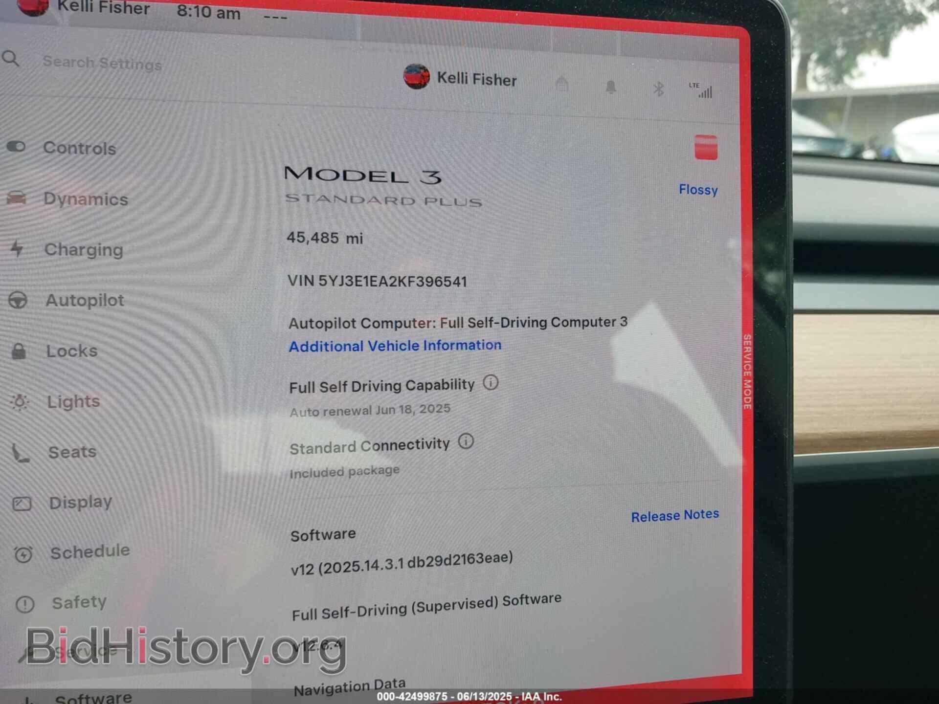 2019 TESLA MODEL 3 - VIN: 5YJ3E1EA2KF396541 - Фото 7