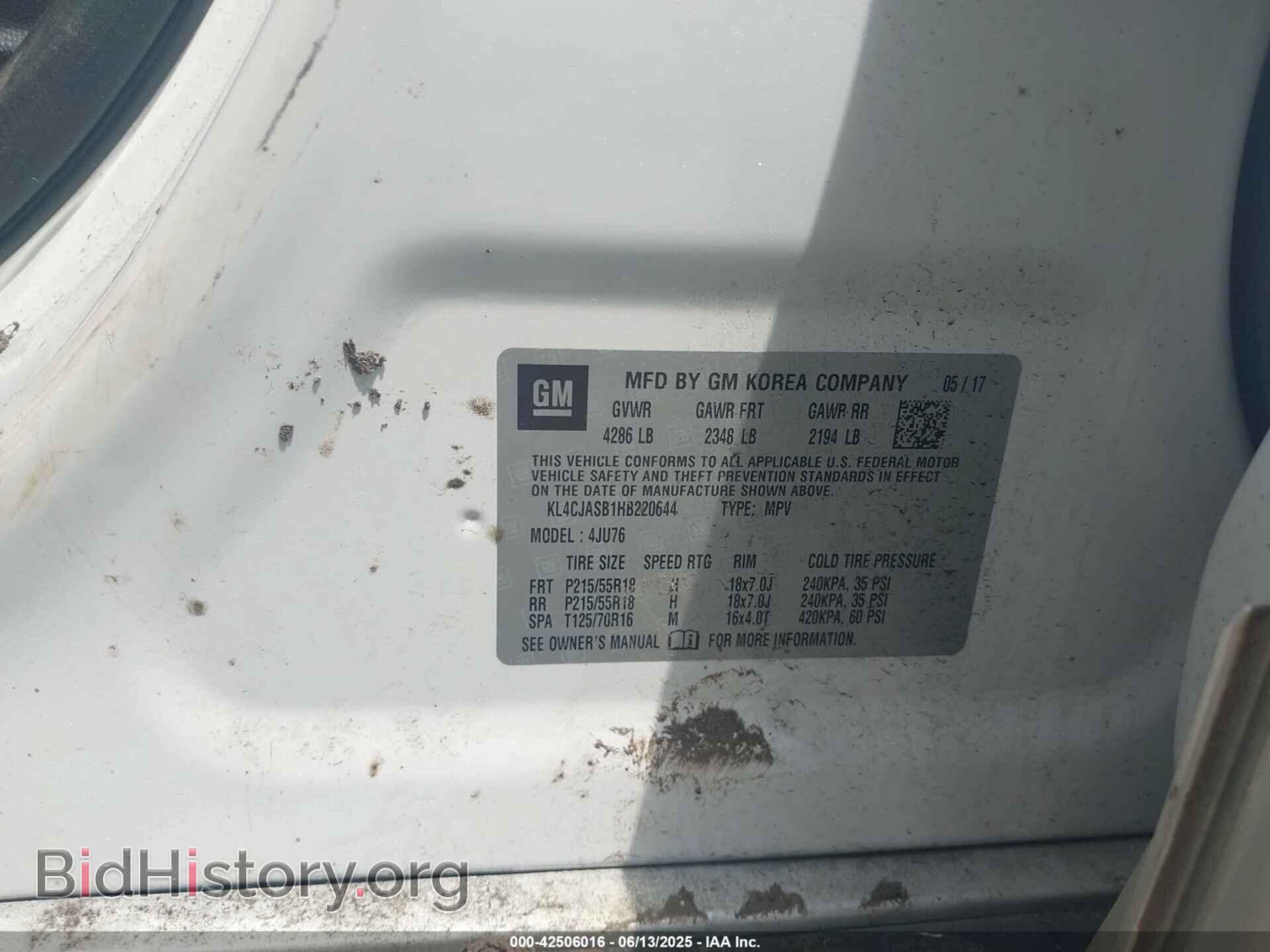 2017 BUICK ENCORE - VIN: KL4CJASB1HB220644 - Photo 9