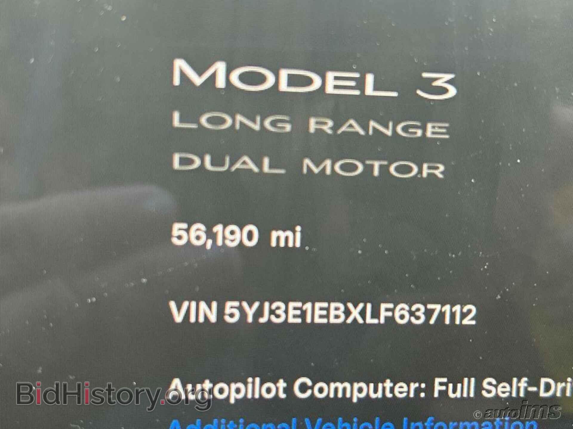 2020 TESLA MODEL 3 - VIN: 5YJ3E1EBXLF637112 - Photo 3