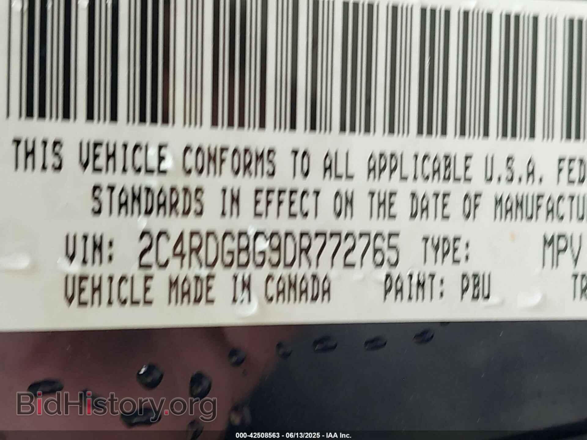 2013 DODGE GRAND CARAVAN - VIN: 2C4RDGBG9DR772765 - Фото 9