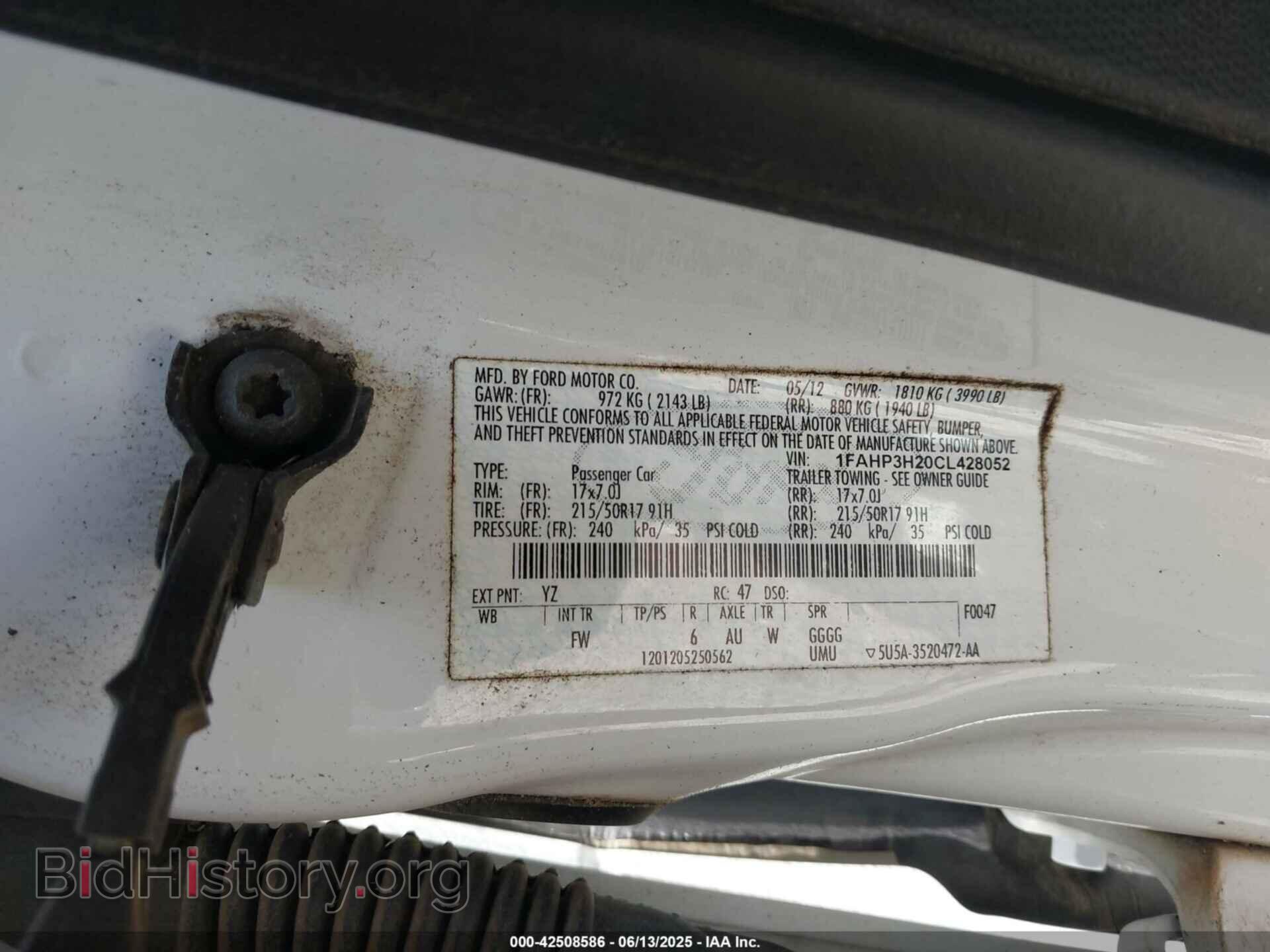 2012 FORD FOCUS - VIN: 1FAHP3H20CL428052 - Фото 9
