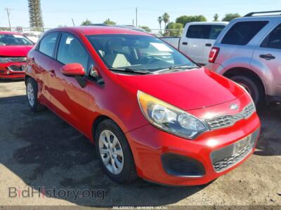 2013 Kia RIO LX, красный — VIN KNADM5A34D6229440, IAAI