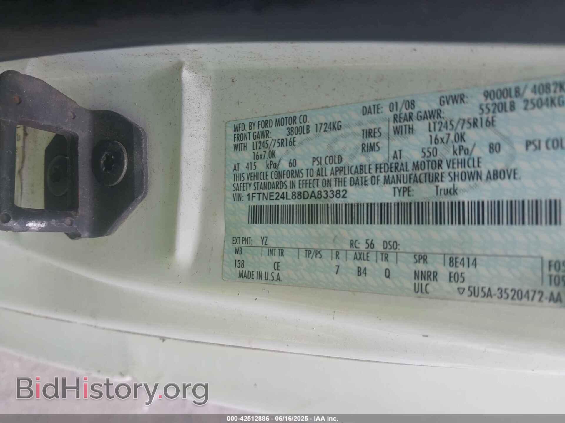 2008 FORD E-250 - VIN: 1FTNE24L88DA83382 - Фото 9
