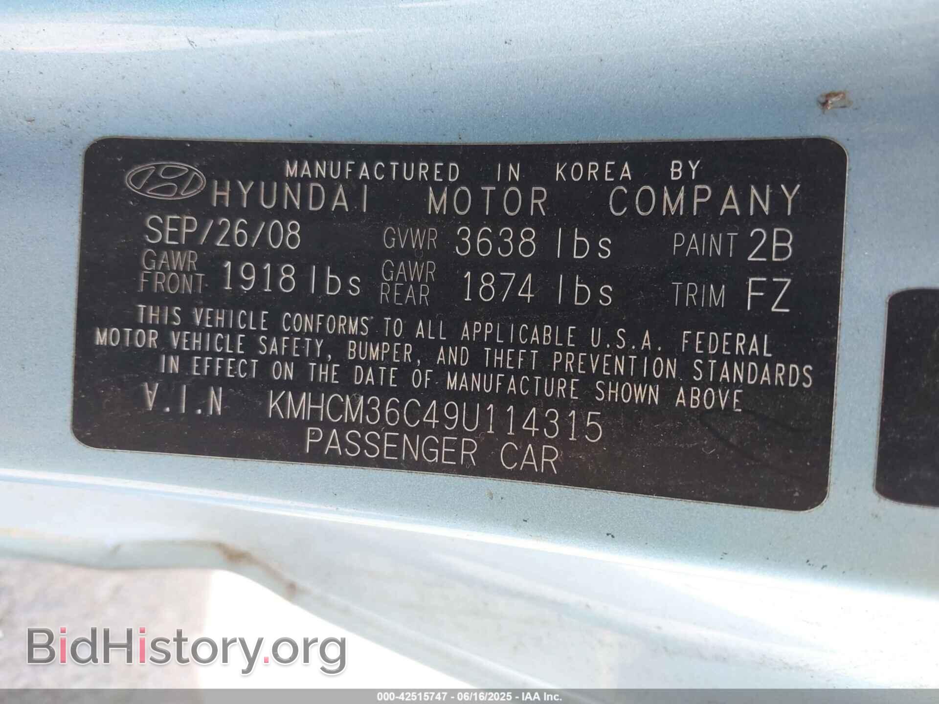 2009 HYUNDAI ACCENT - VIN: KMHCM36C49U114315 - Фото 9