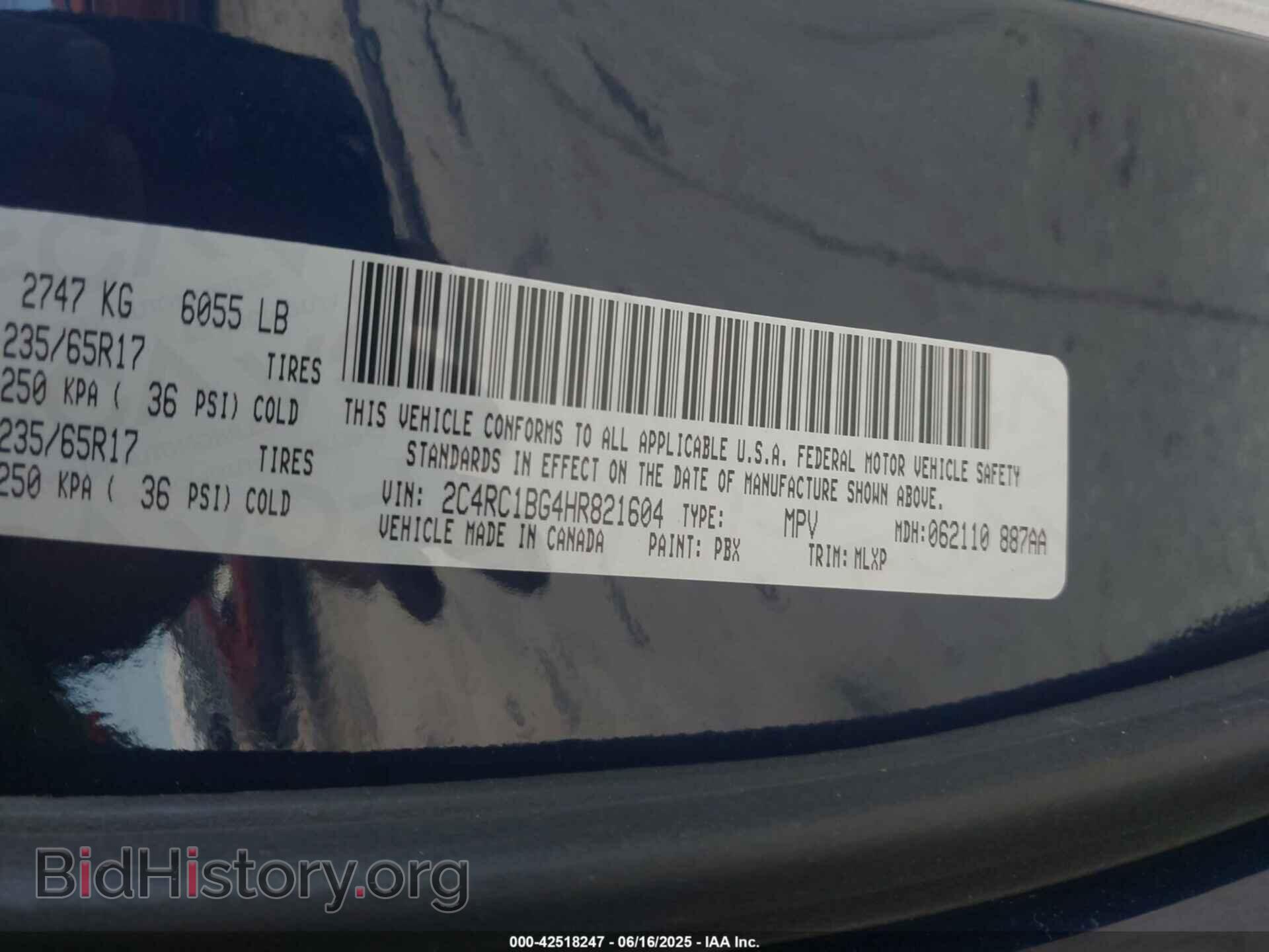 2017 CHRYSLER PACIFICA - VIN: 2C4RC1BG4HR821604 - Photo 9