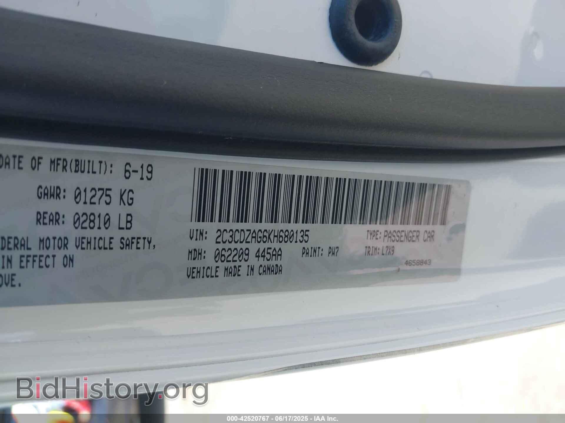 2019 DODGE CHALLENGER - VIN: 2C3CDZAG6KH680135 - Photo 9