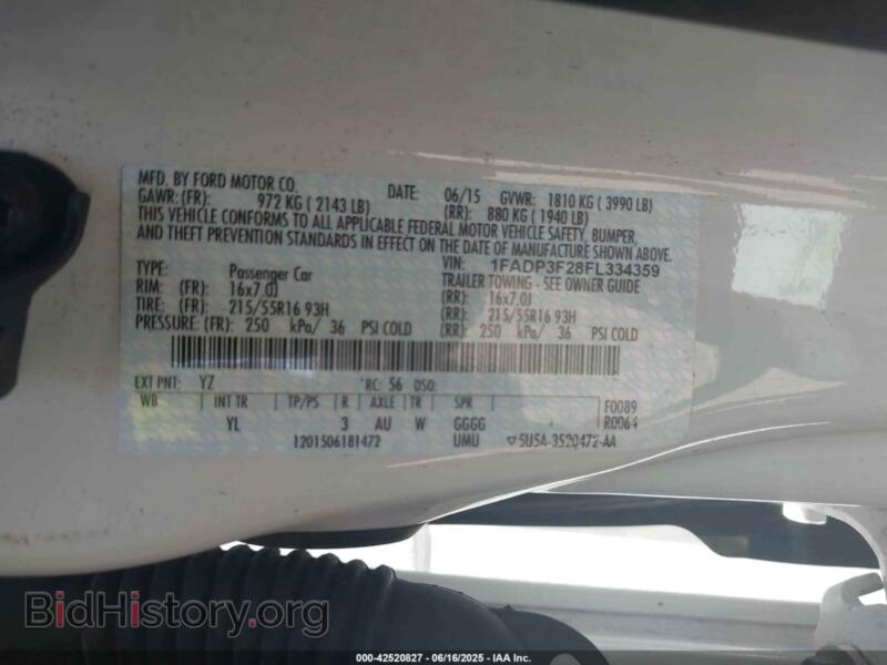 2015 Ford FOCUS (VIN 1FADP3F28FL334359) — фото 9 из 11