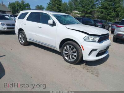 2021 Dodge DURANGO SXT Plus AWD, белый — VIN 1C4RDJAG5MC853608, IAAI